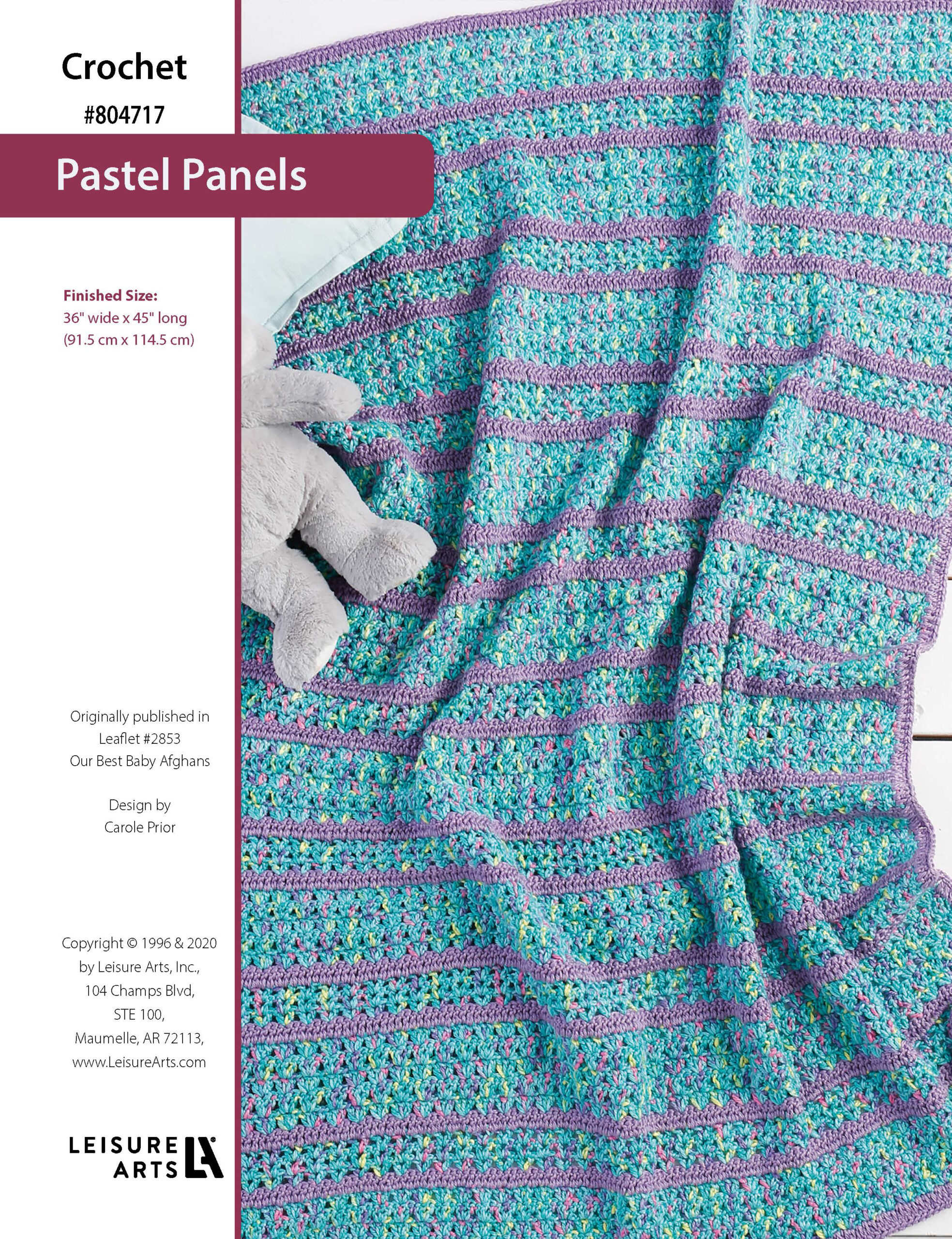 Leisure Arts Our Best Baby Afghans Pastel Panels Crochet ePattern