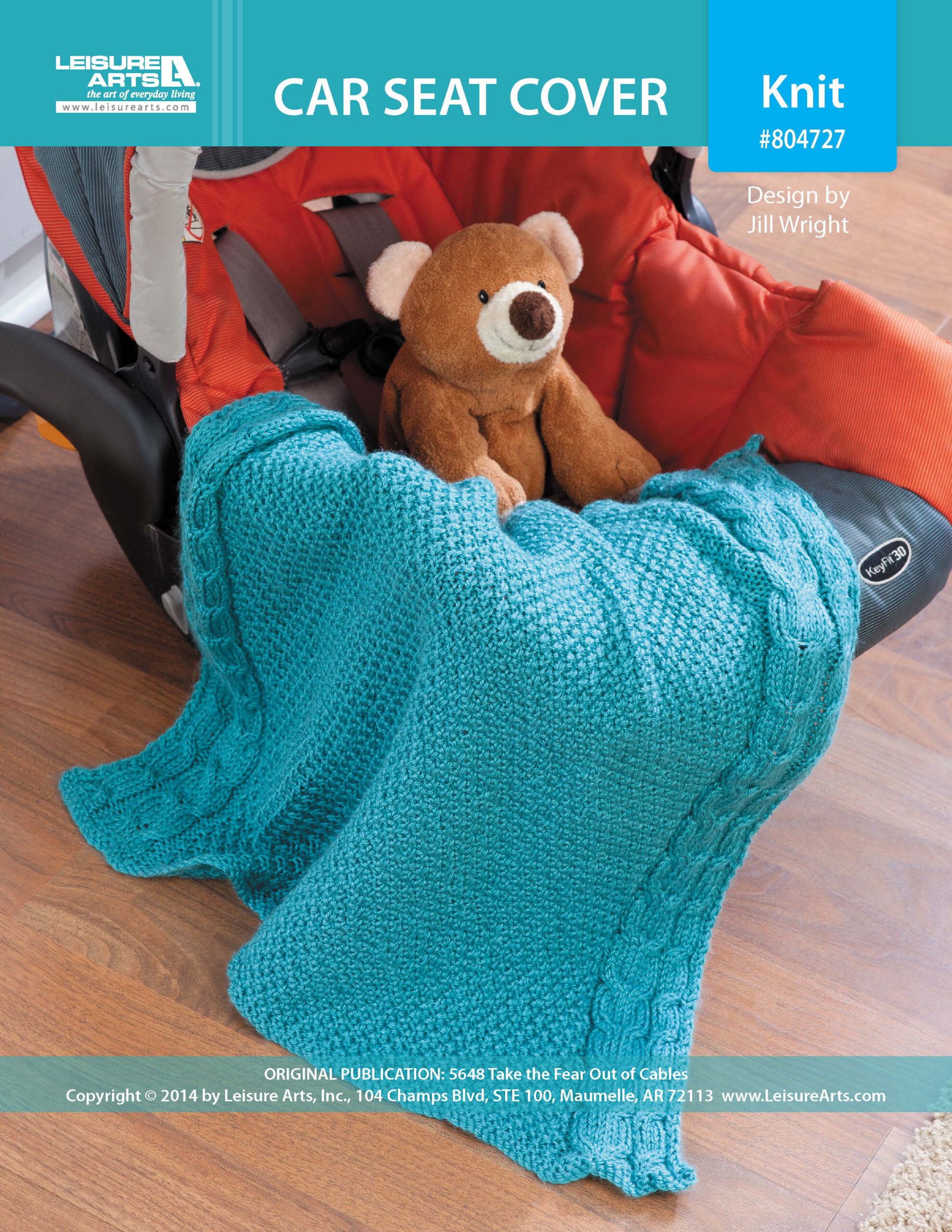 Leisure Arts Take The Fear Out Of Cables Car Seat Cover Knit ePattern