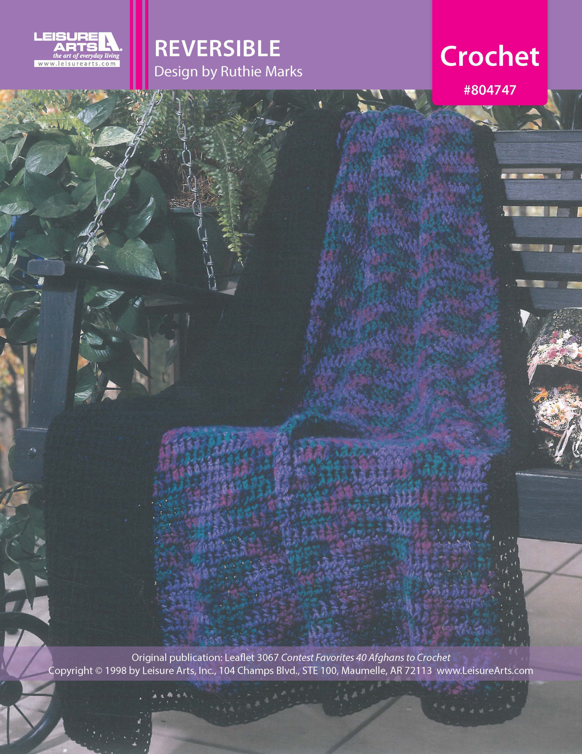 Leisure Arts Contest Favorites Reversible Afghan Crochet ePattern