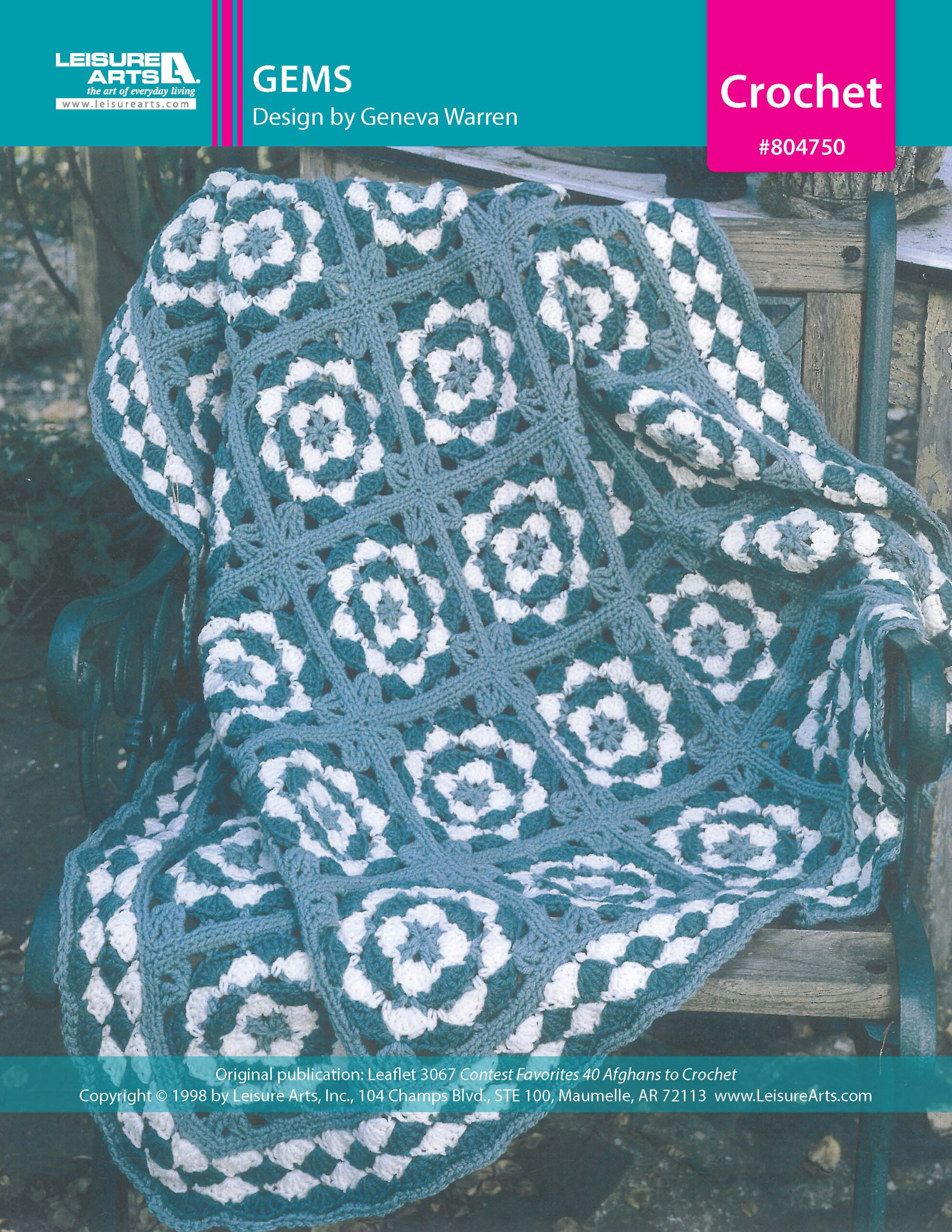 Leisure Arts Contest Favorites Gems Afghan Crochet ePattern