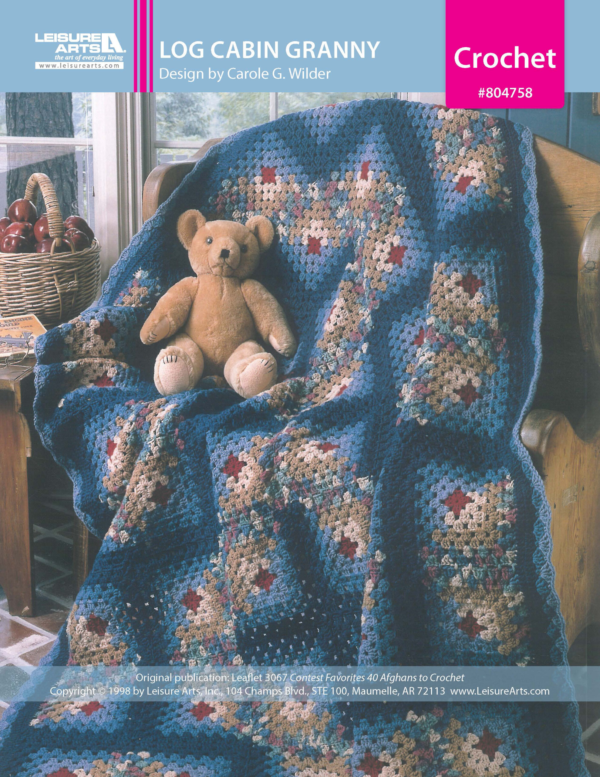 Leisure Arts Contest Favorites Log Cabin Granny Afghan Crochet ePattern
