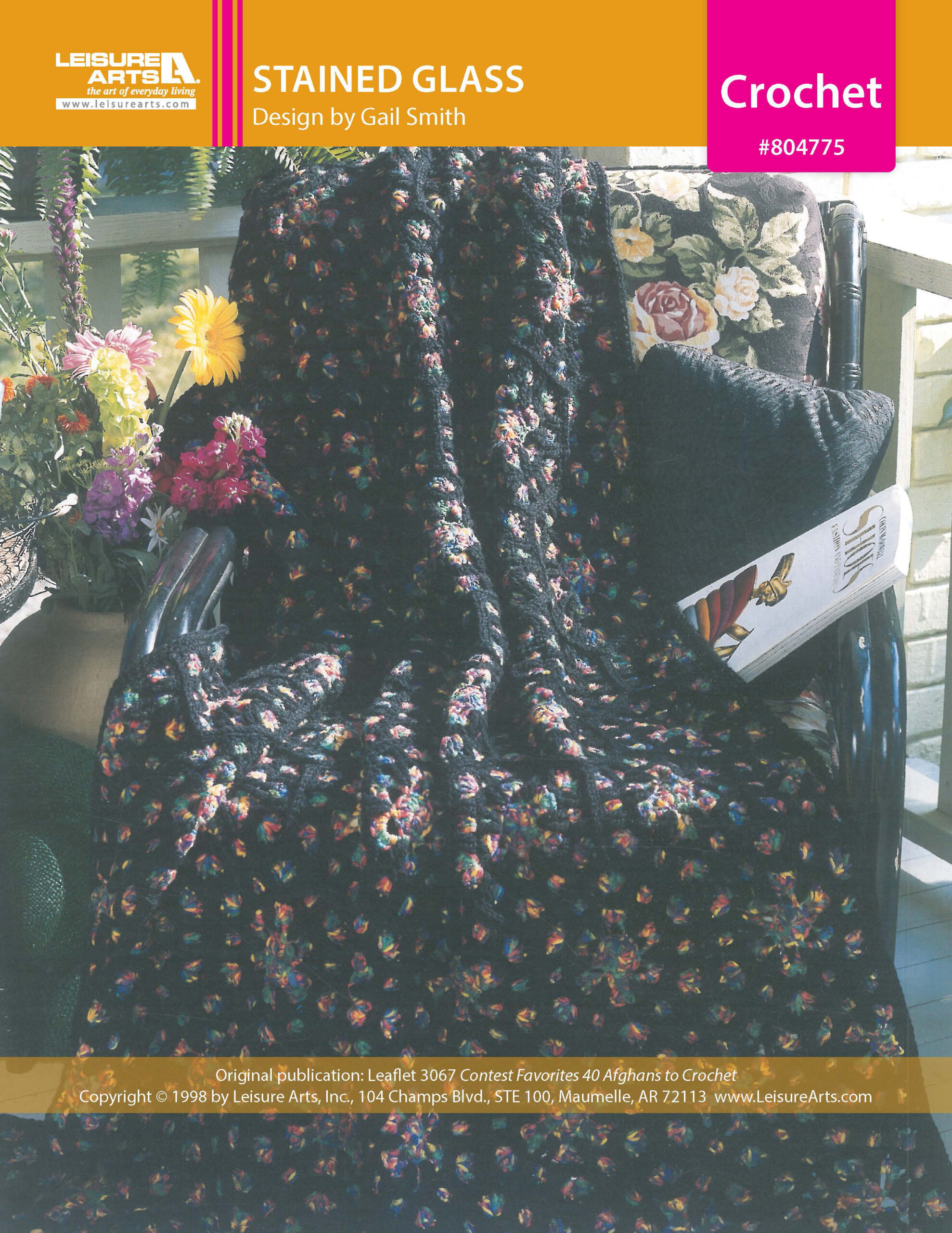 Leisure Arts Contest Favorites Stained Glass Afghan Crochet ePattern