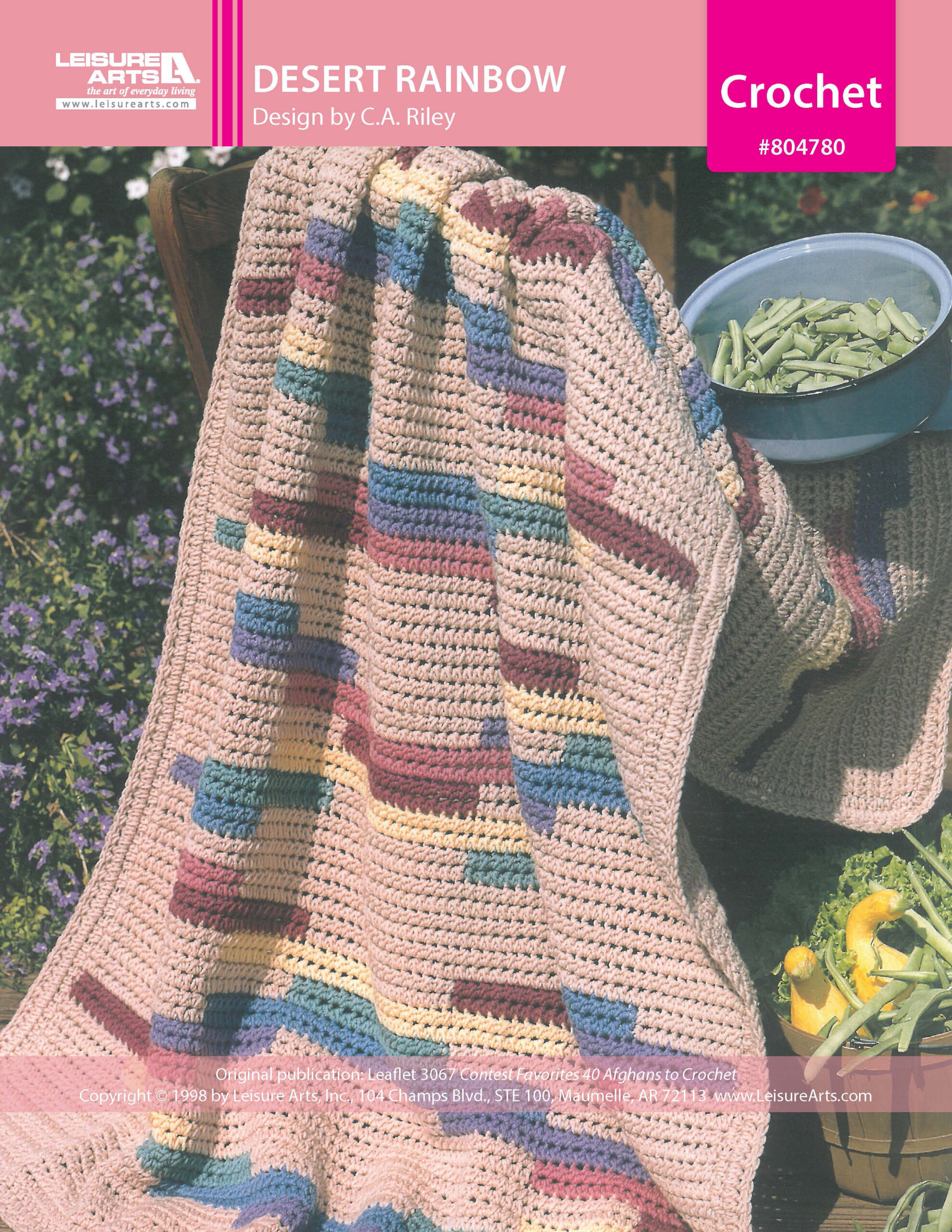 Leisure Arts Contest Favorites Desert Rainbow Afghan Crochet ePattern