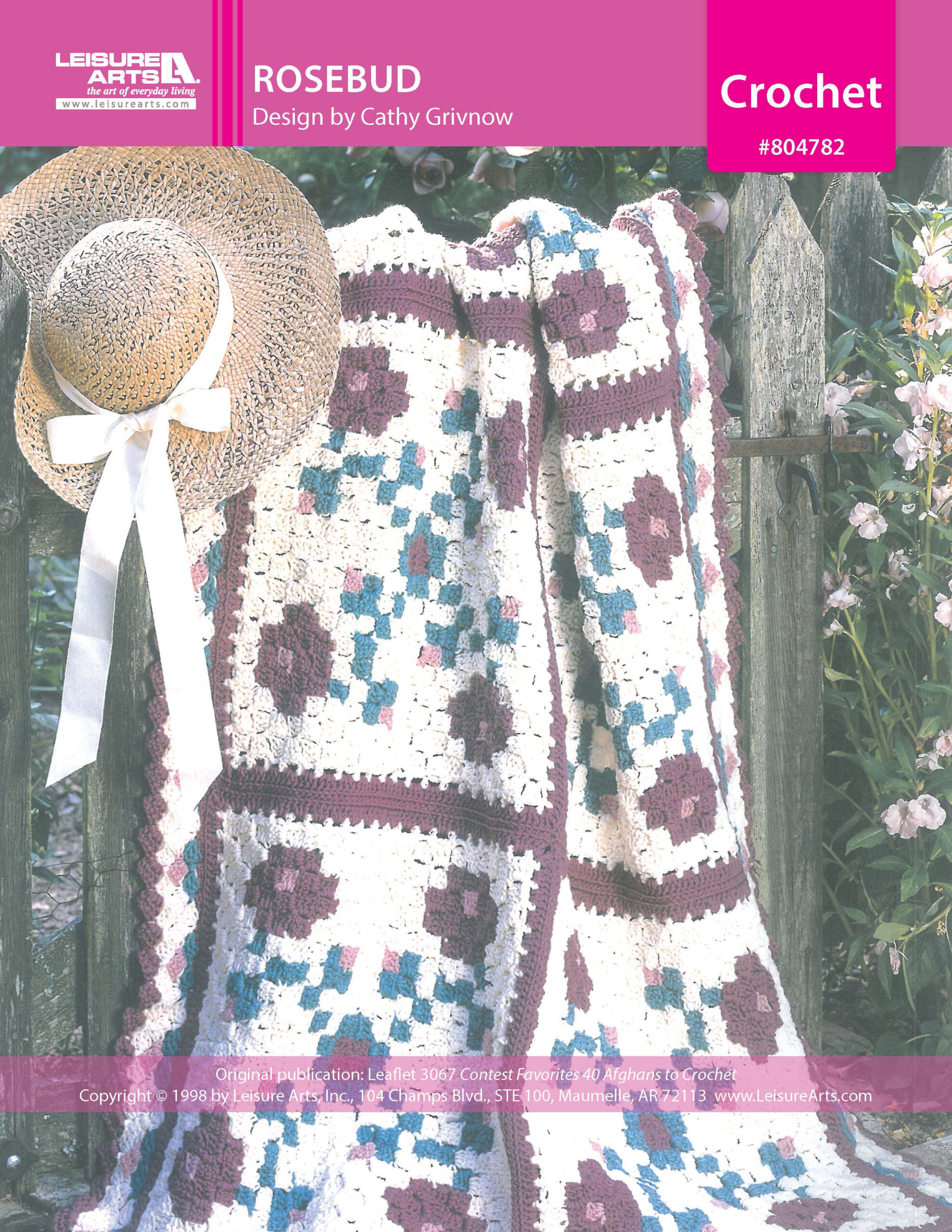 Leisure Arts Contest Favorites Rosebud Afghan Crochet ePattern
