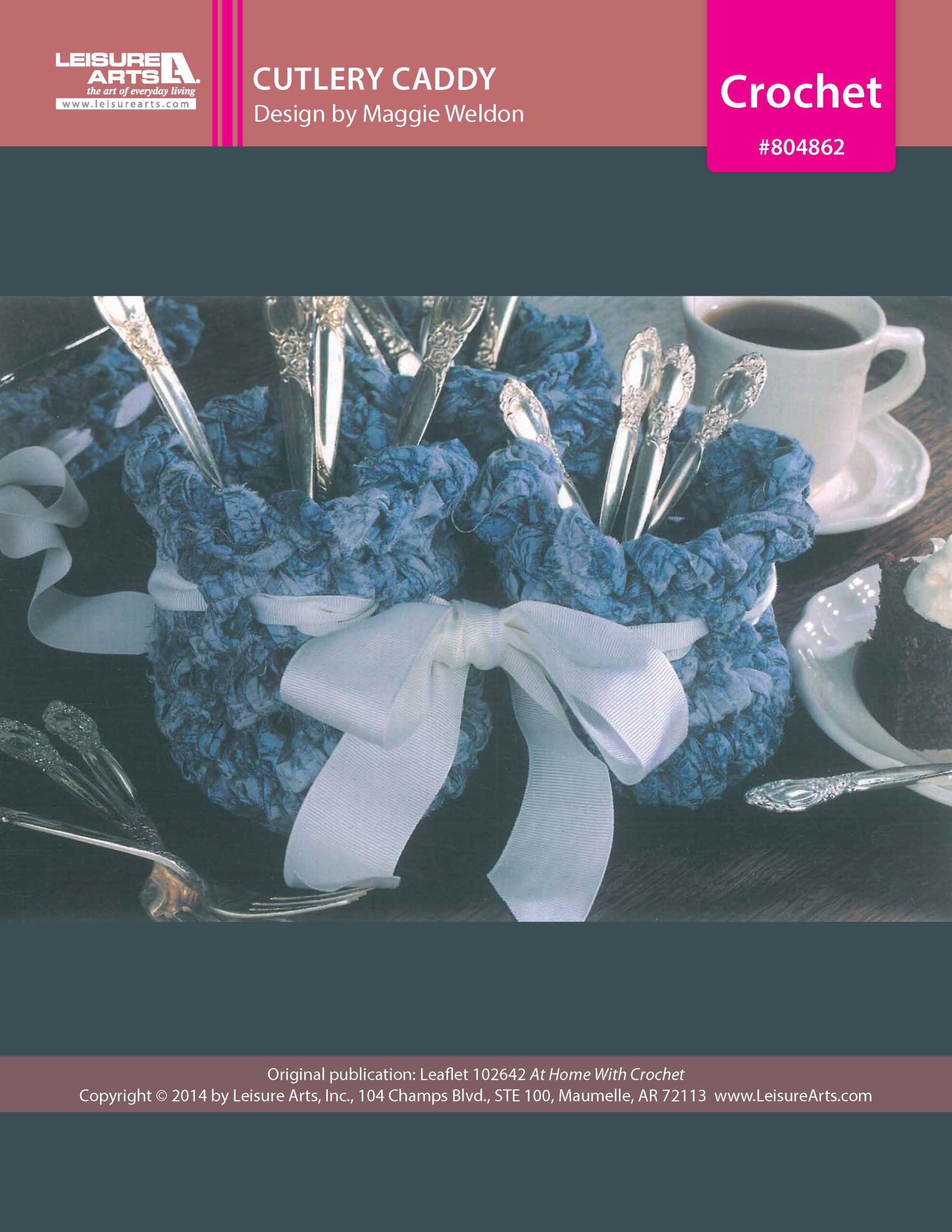 Leisure Arts Home With Crochet Cutlery Caddy ePattern