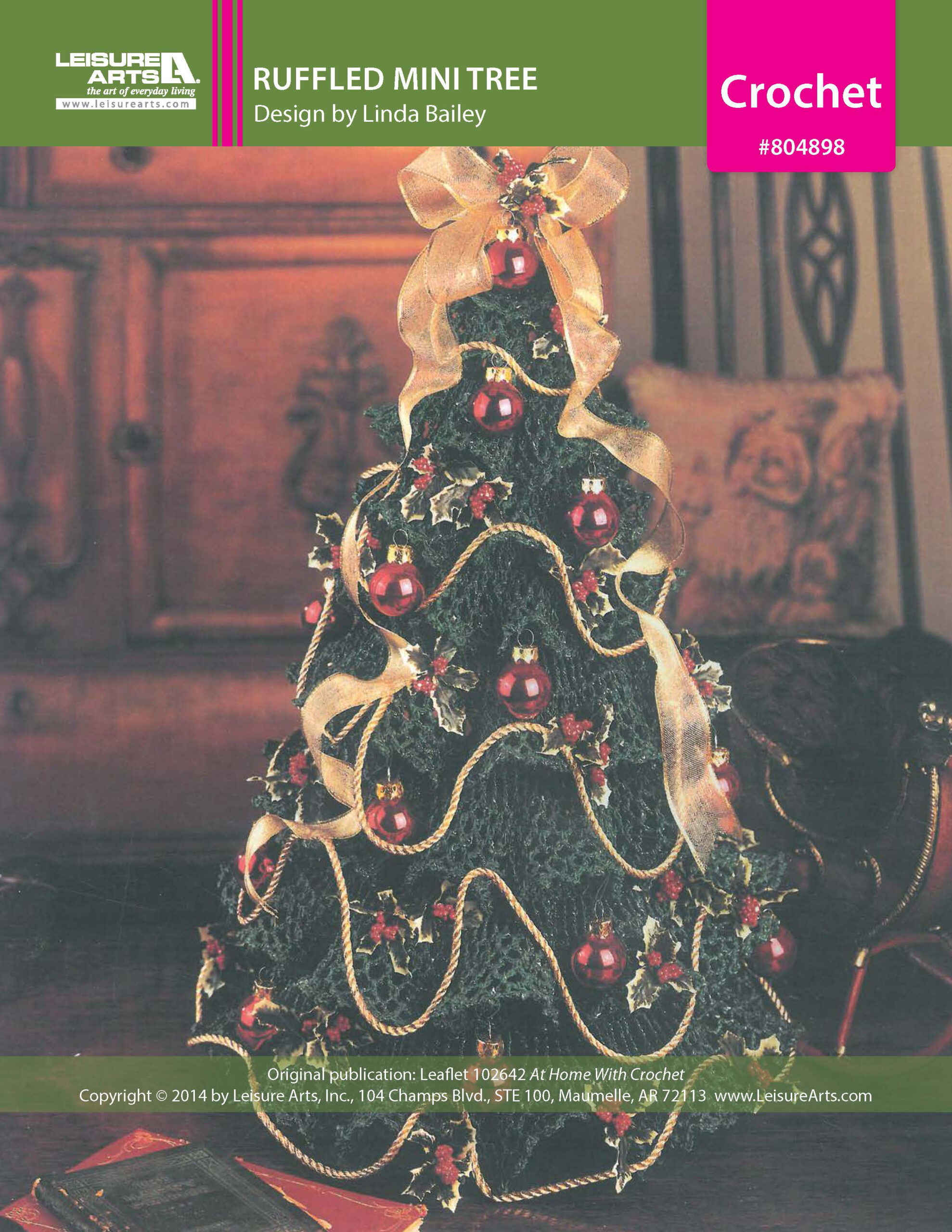 Leisure Arts Home With Crochet Ruffled Mini Tree ePattern