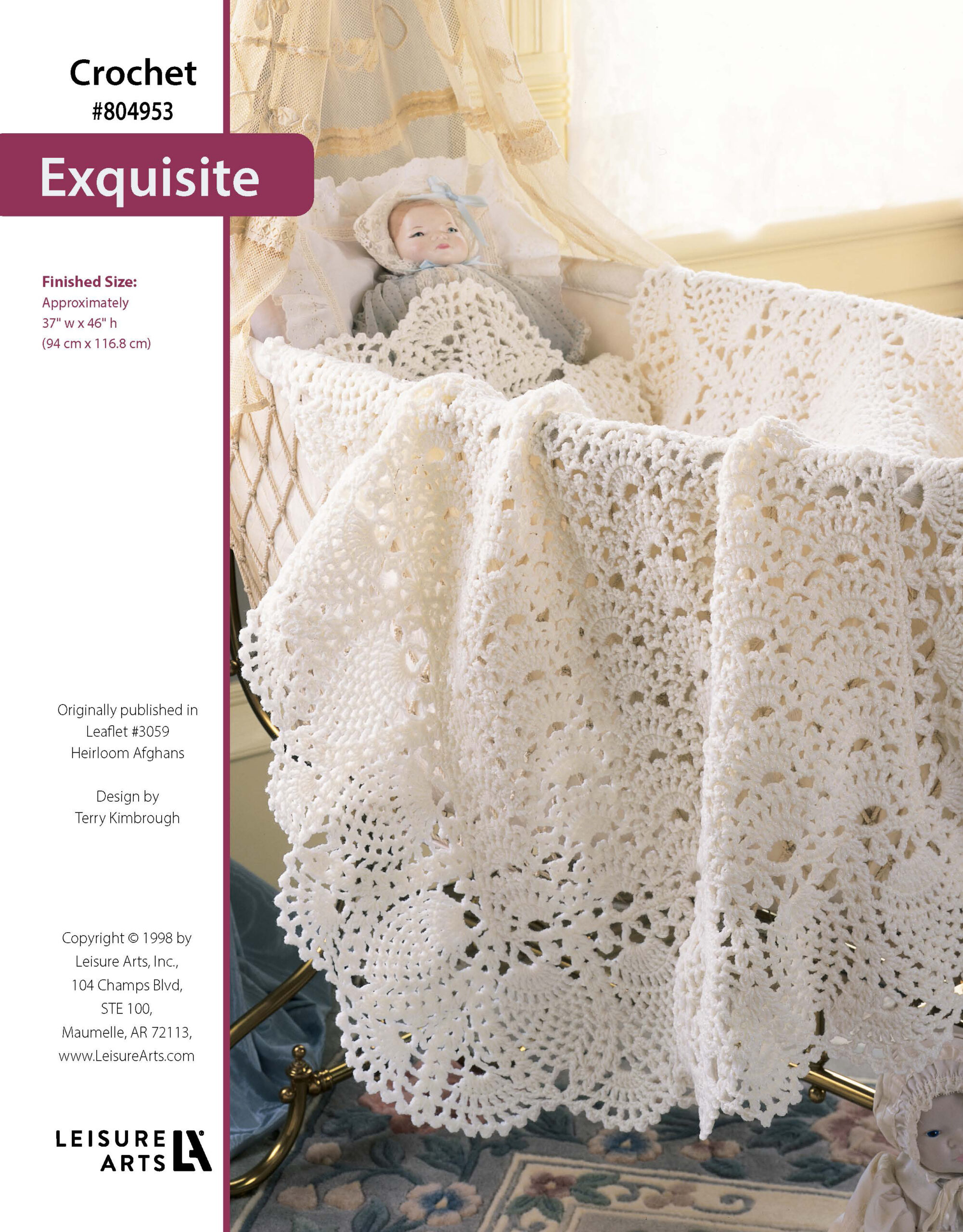 Leisure Arts Heirloom Afghans For Baby Exquisite Crochet ePattern