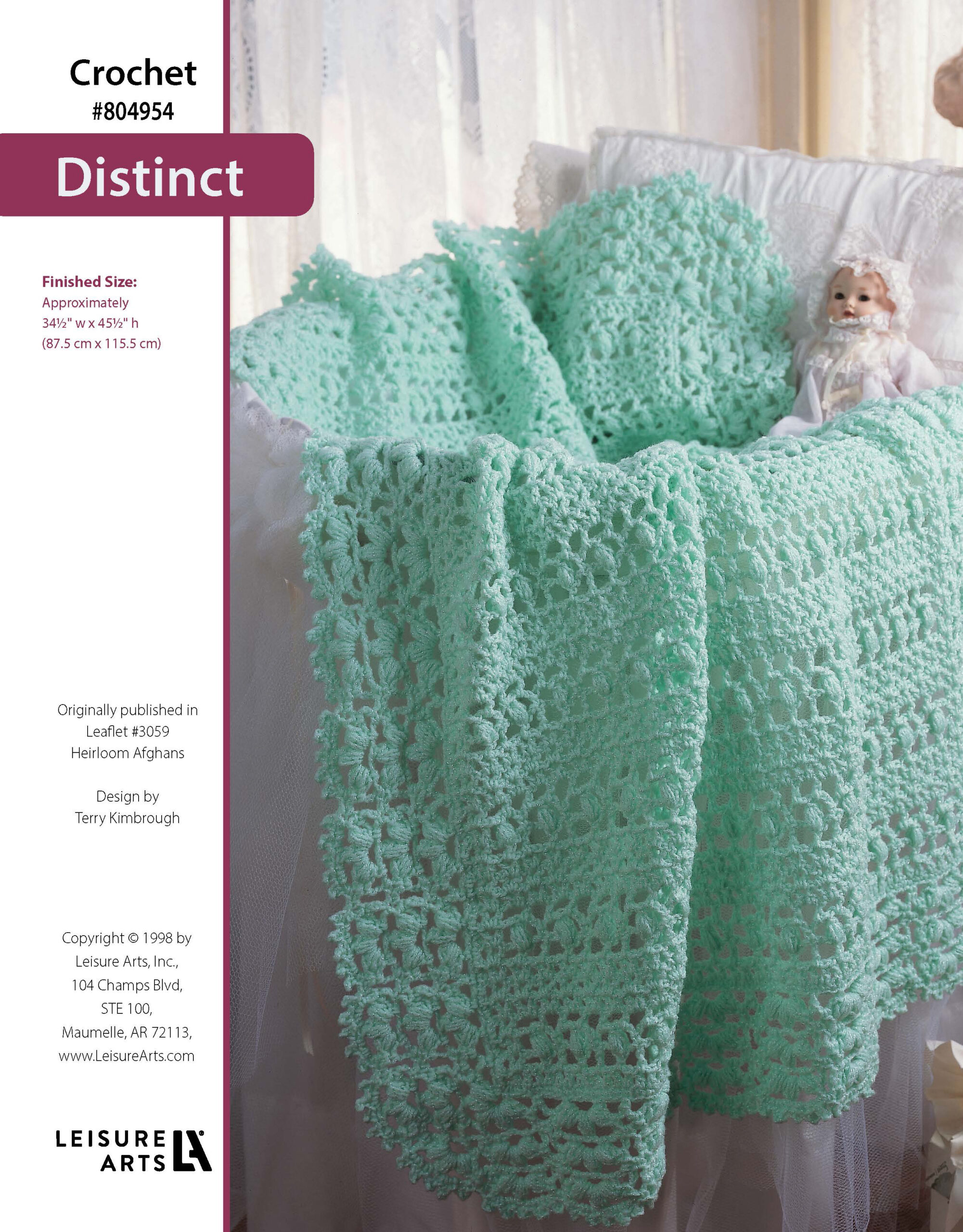 Leisure Arts Heirloom Afghans For Baby Distinct Crochet ePattern