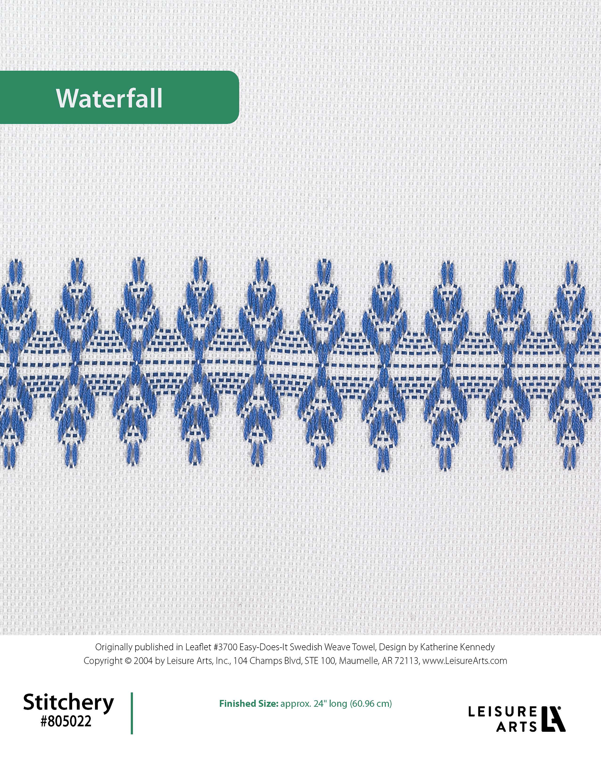 Leisure Arts EasyDoesIt Swedish Weave Towels Waterfall Stitchery ePattern