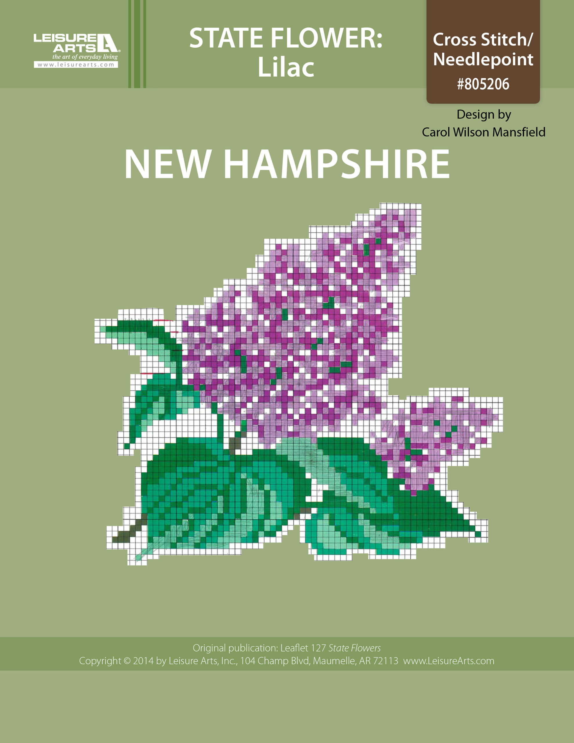 Leisure Arts New Hampshire Lilac Cross Stitch ePattern