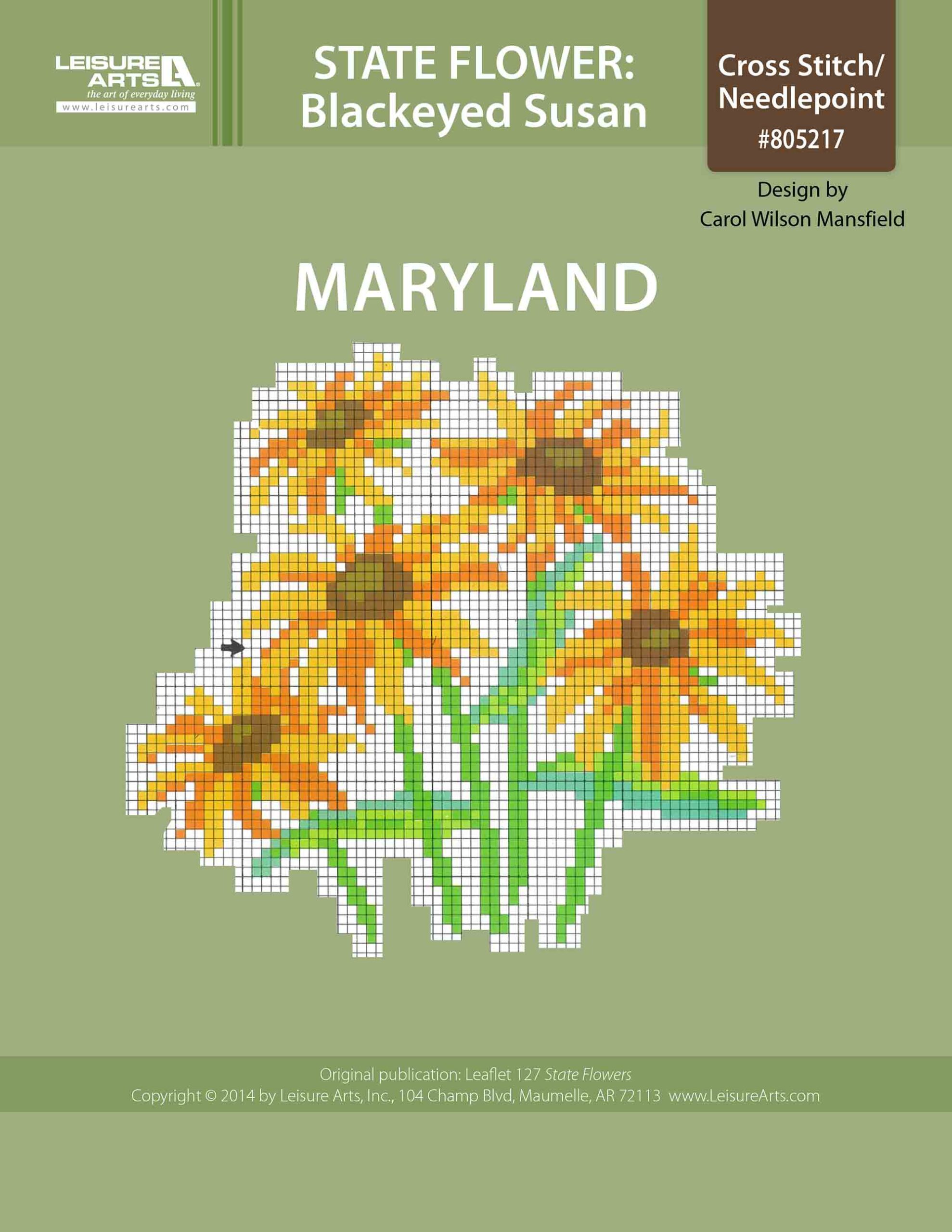 Leisure Arts Maryland Blackeyed Susan Cross Stitch ePattern