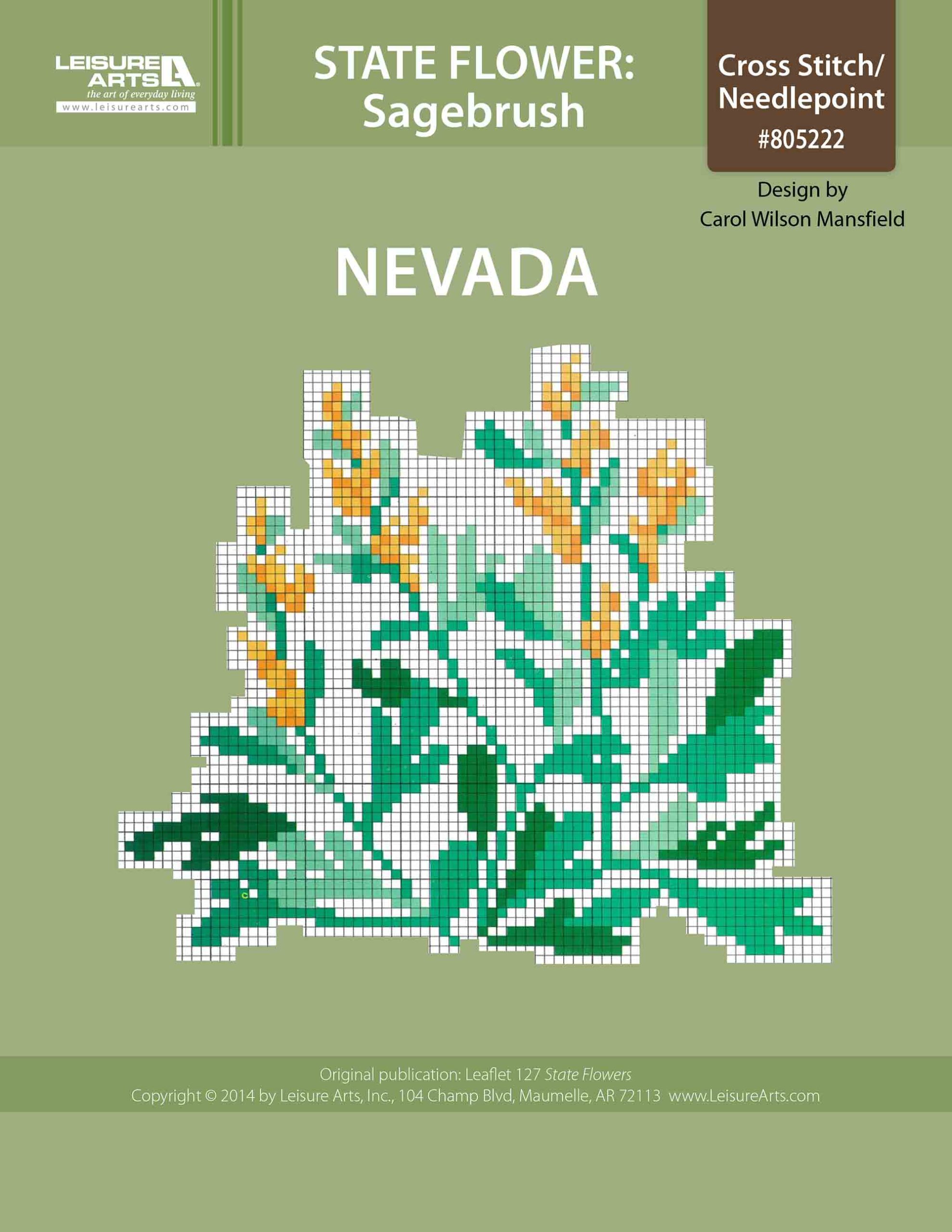 Leisure Arts Nevada Sage Brush Cross Stitch ePattern