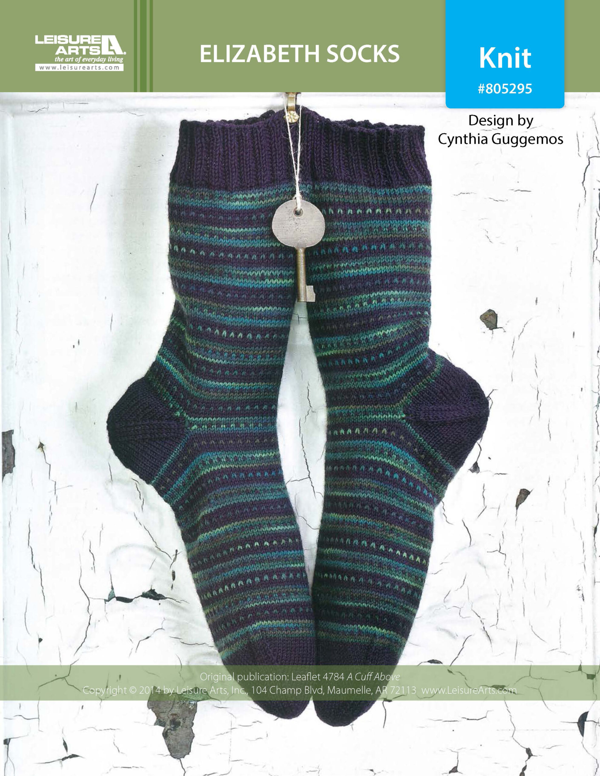 Leisure Arts A Cuff Above Elizabeth Socks Knit ePattern