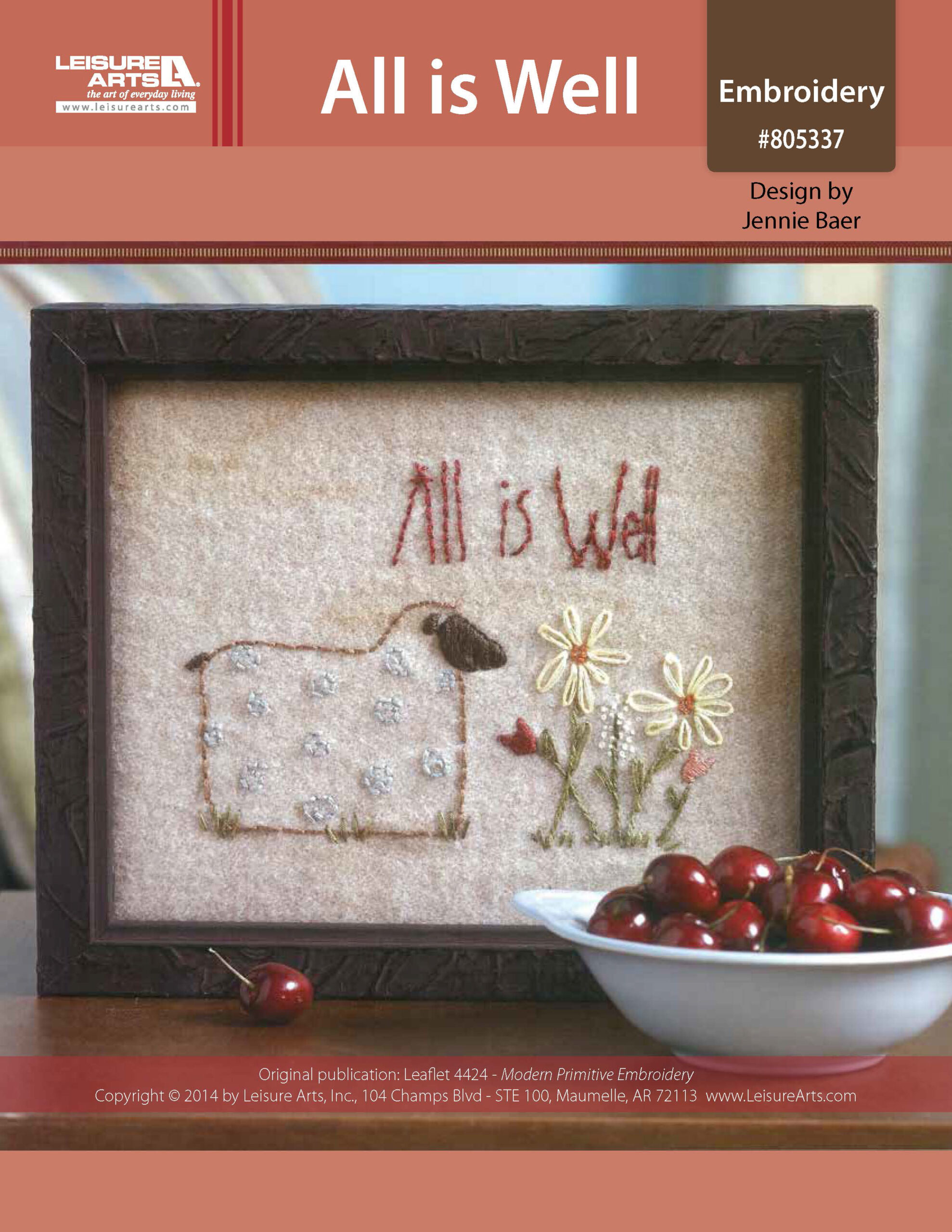 Leisure Arts Modern Primitive All Is Well Embroidery ePattern