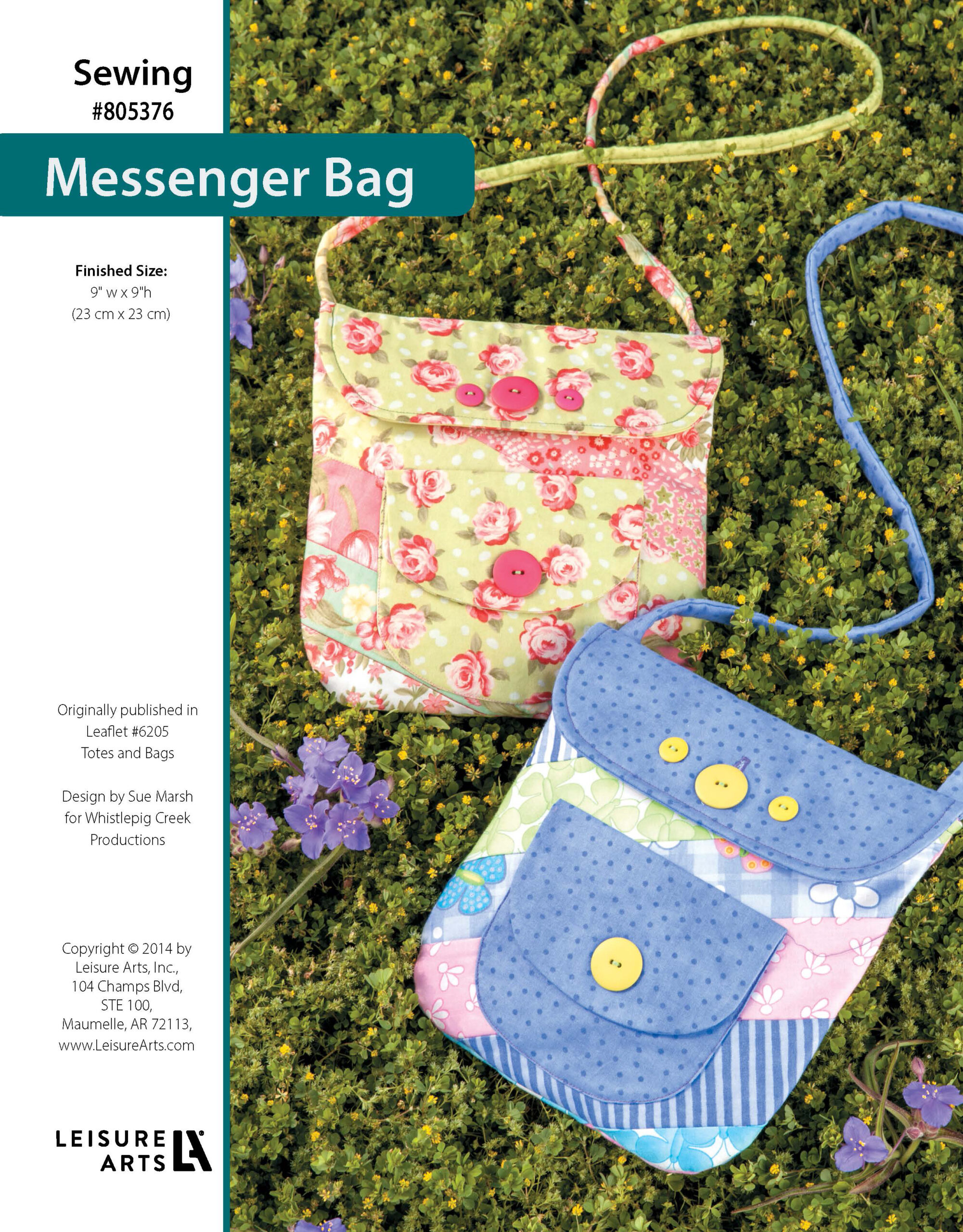 Leisure Arts Totes Bags ePattern Messenger Bag