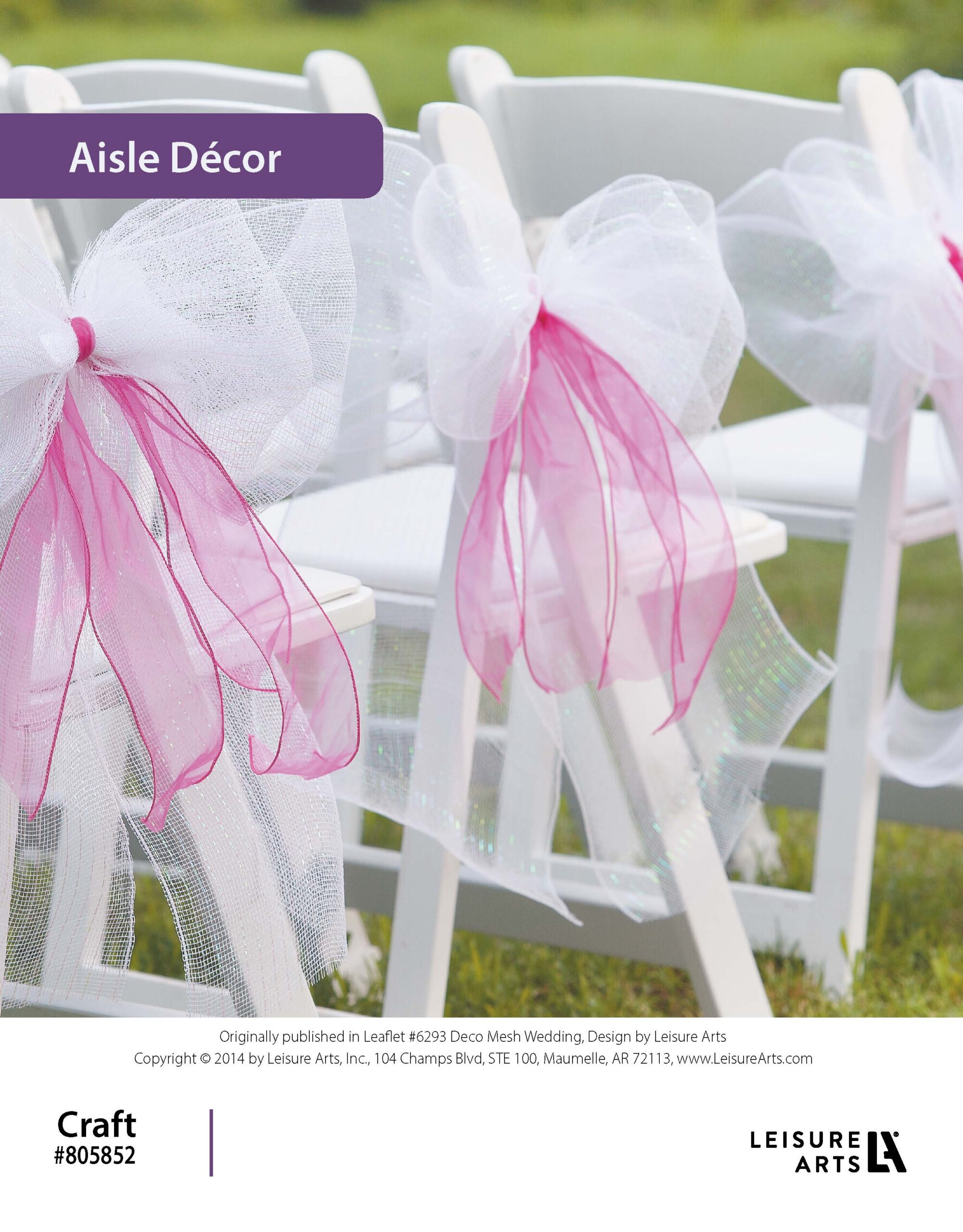 Leisure Arts Deco Mesh Wedding Aisle Decor Craft ePattern