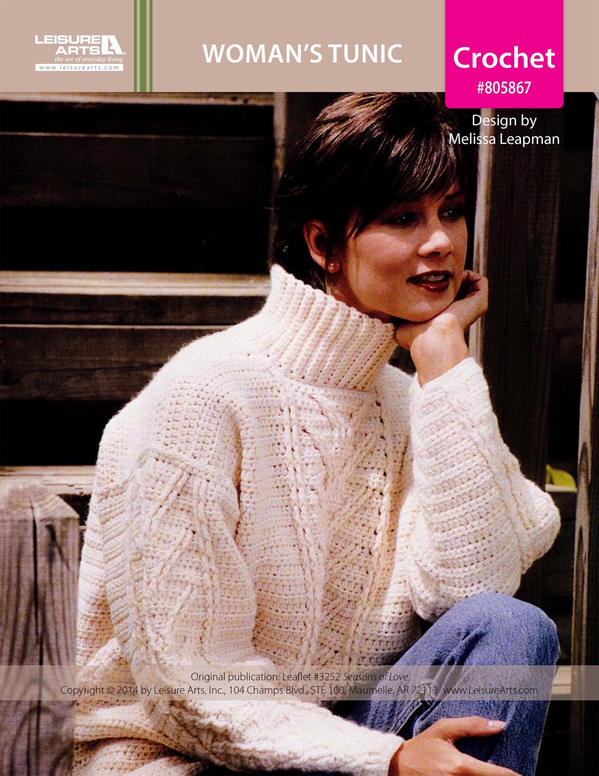 Leisure Arts Seasons of Love Womans Tunic Crochet ePattern