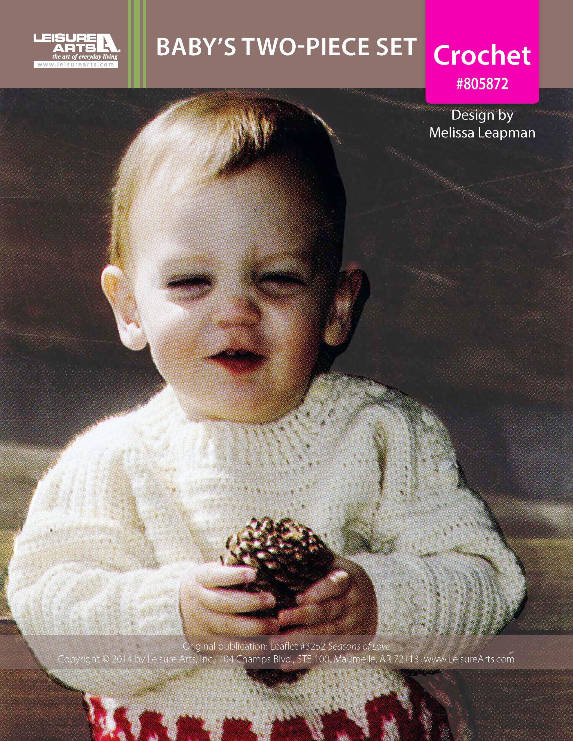 Leisure Arts Seasons of Love Babys TwoPiece Set Crochet ePattern