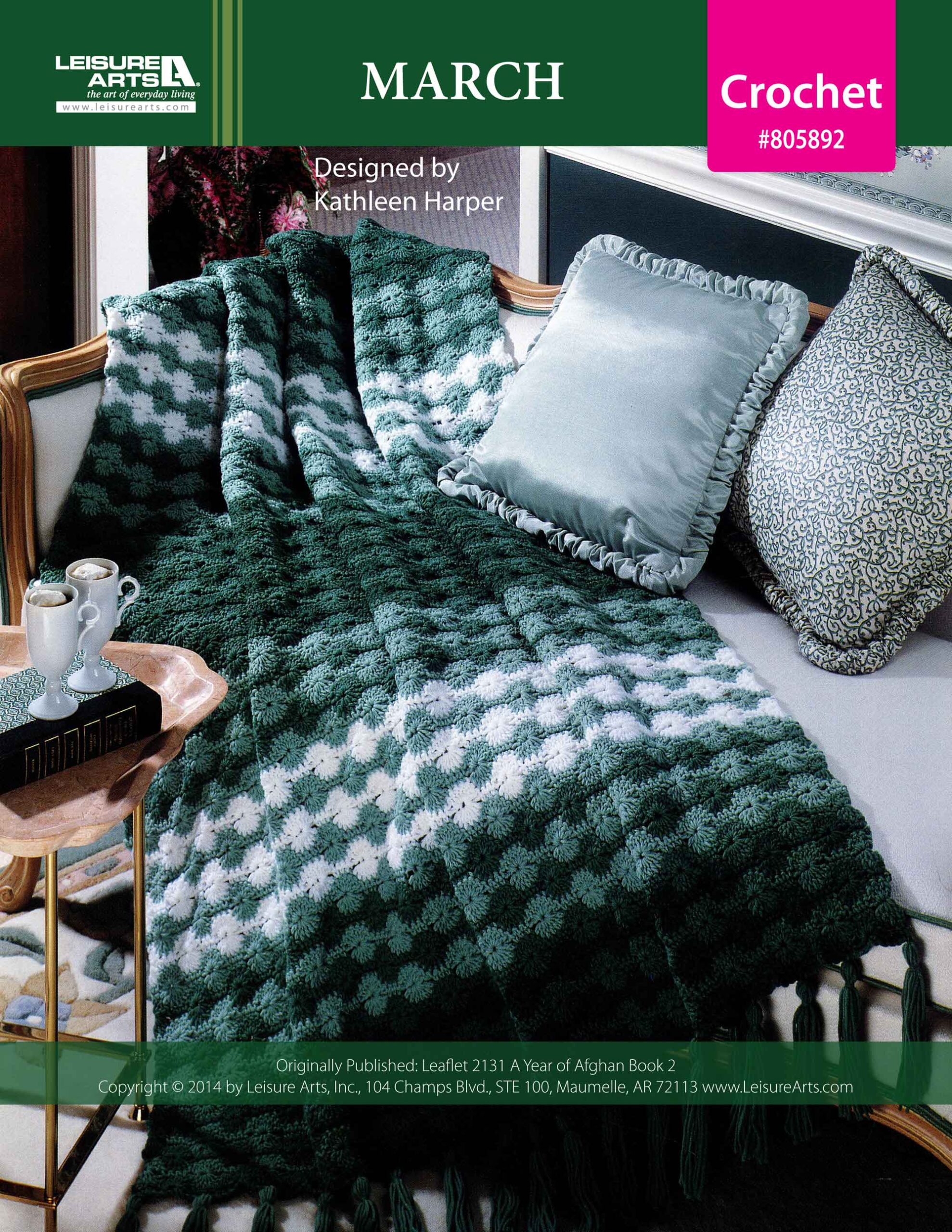 Leisure Arts Patterns A Year Of Afghans Book 2 March Crochet ePattern