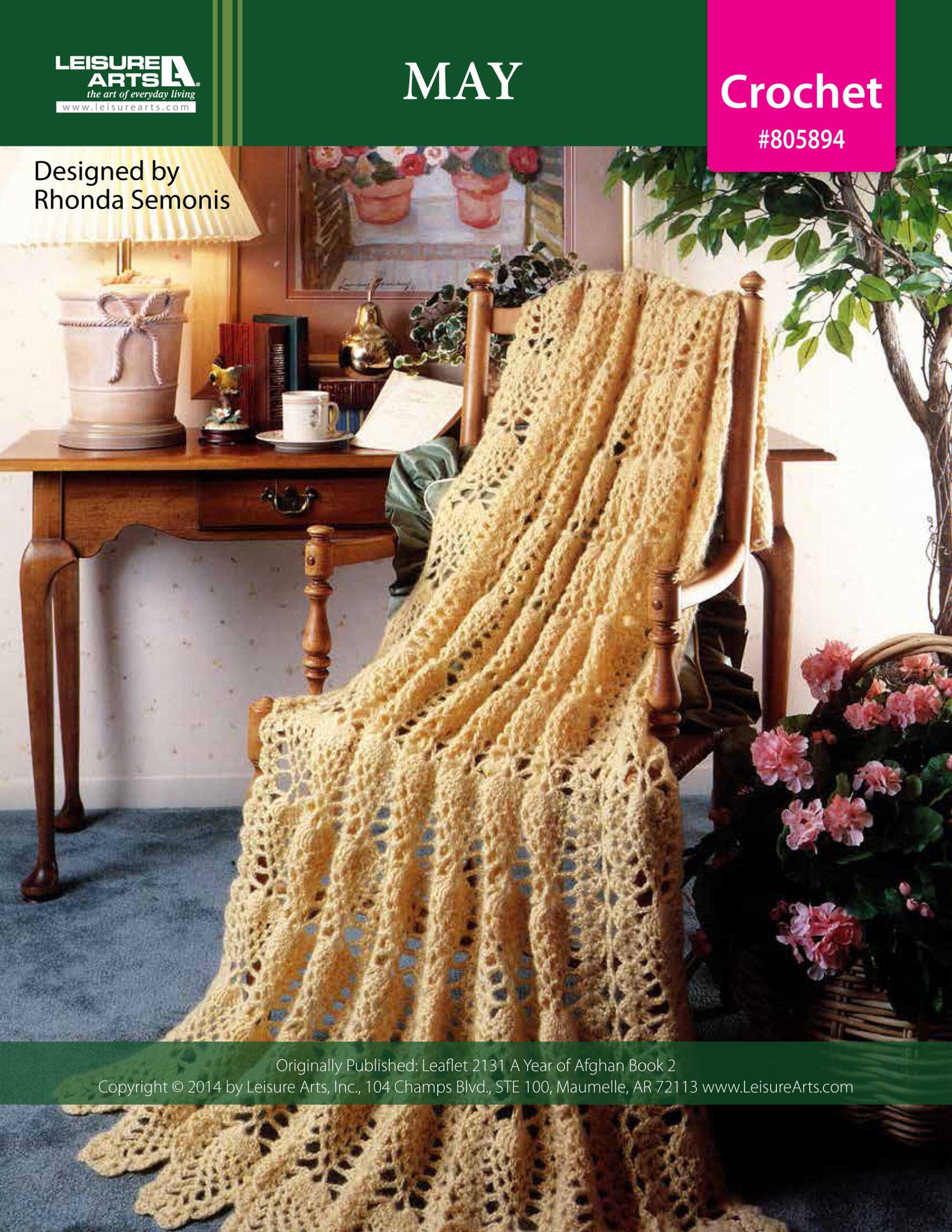 Leisure Arts Patterns A Year Of Afghans Book 2 May Crochet ePattern