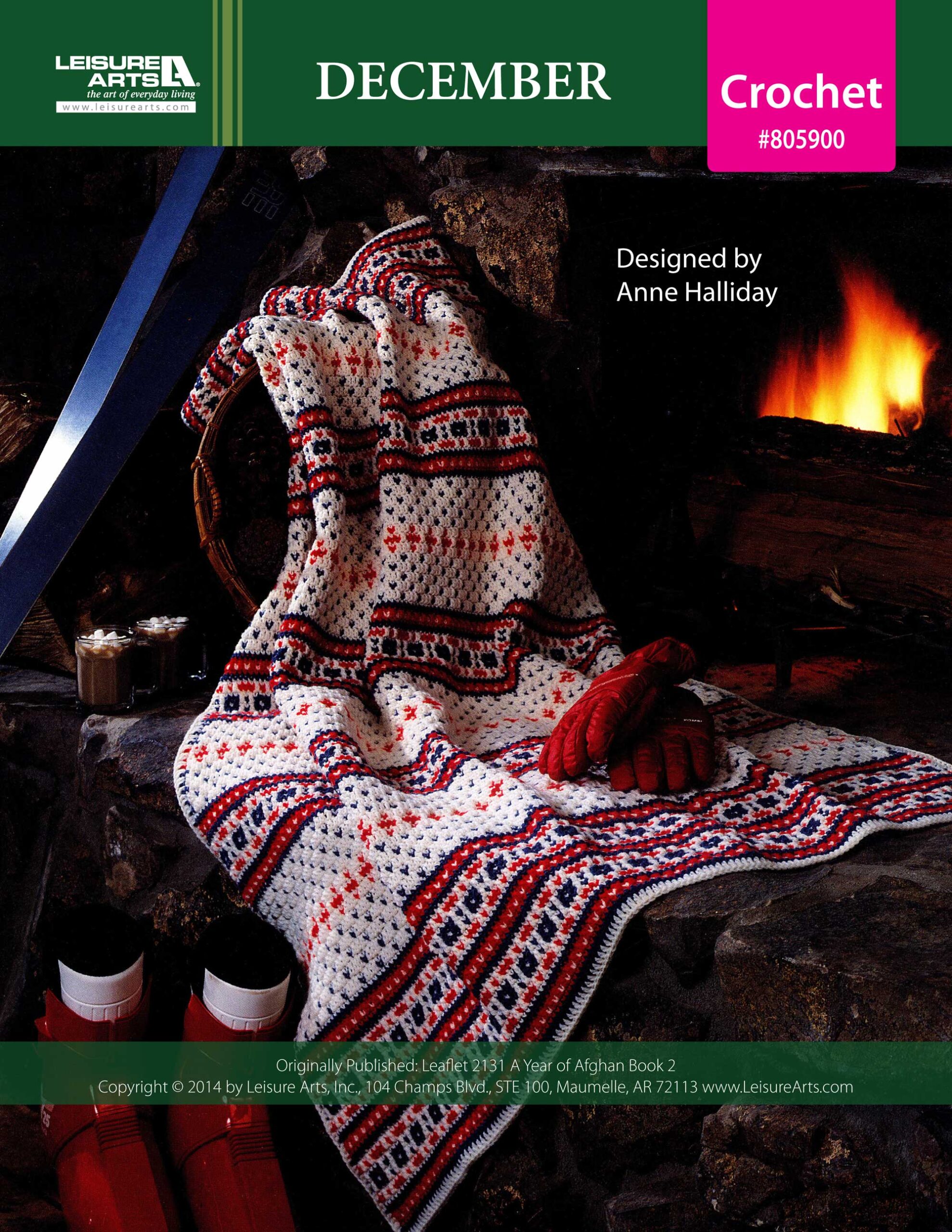 Leisure Arts Patterns A Year Of Afghans Book 2 December Crochet ePattern