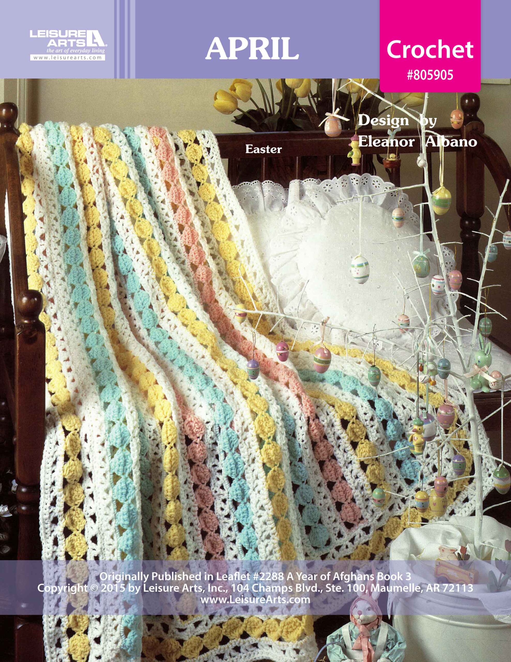 Leisure Art A Year of Afghans Book 3 April Crochet ePattern