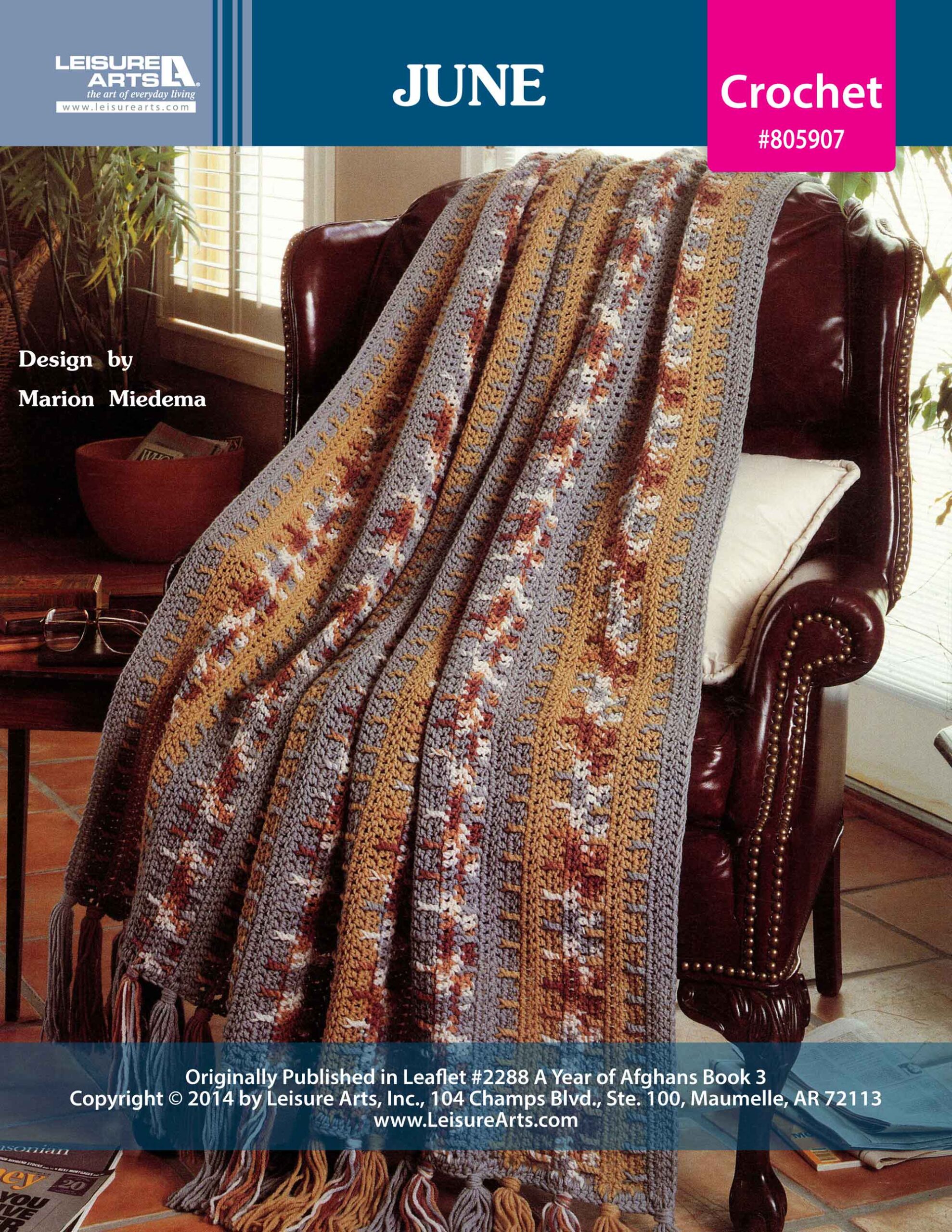 Leisure Art A Year of Afghans Book 3 June Crochet ePattern