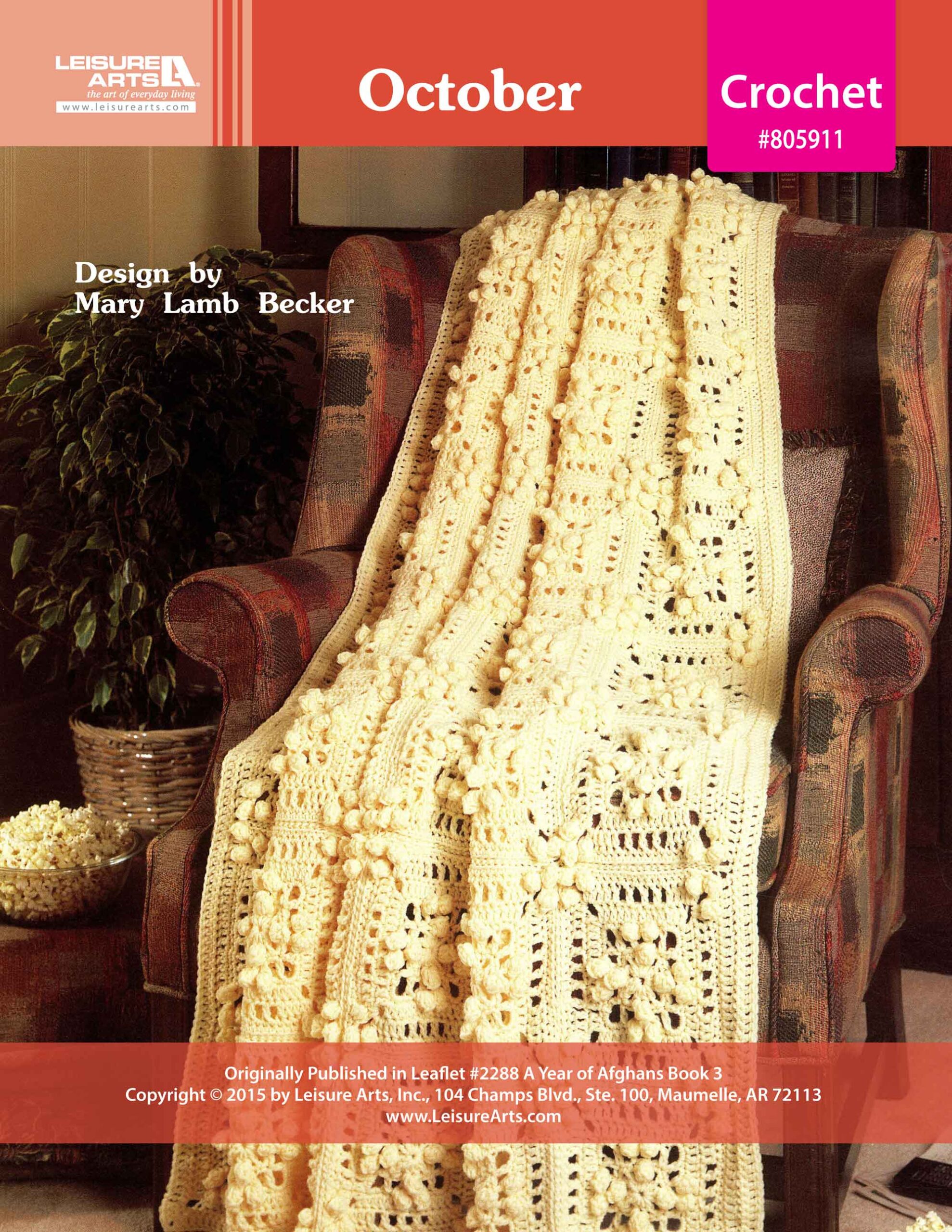 Leisure Art A Year of Afghans Book 3 October Crochet ePattern