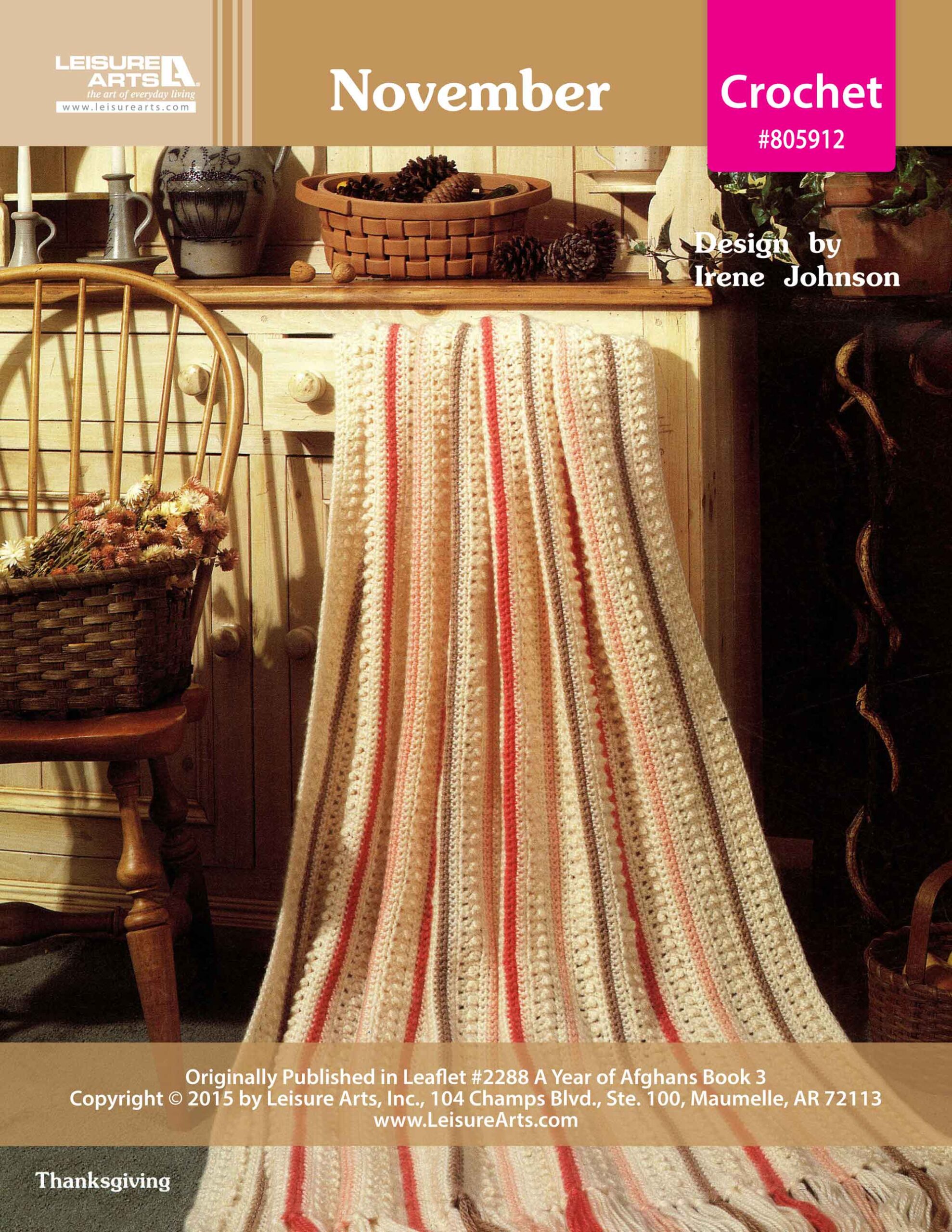 Leisure Art A Year of Afghans Book 3 November Crochet ePattern