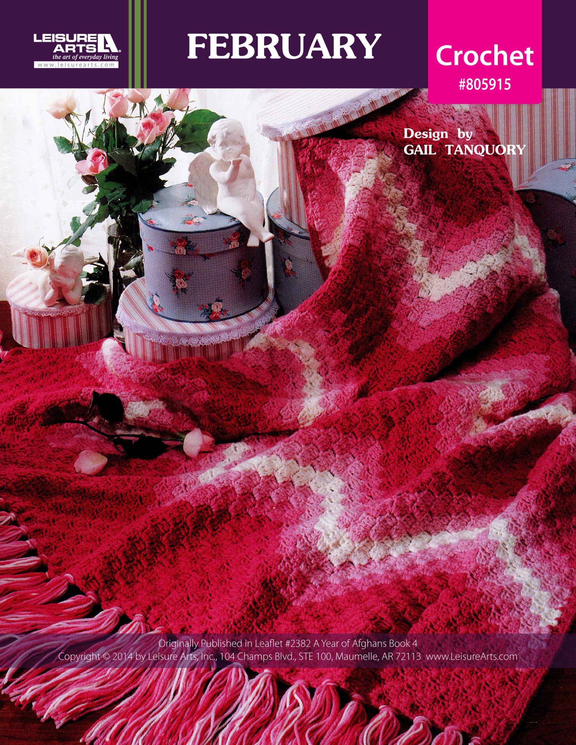 Leisure Arts A Year of Afghans Book 4 February Crochet ePattern