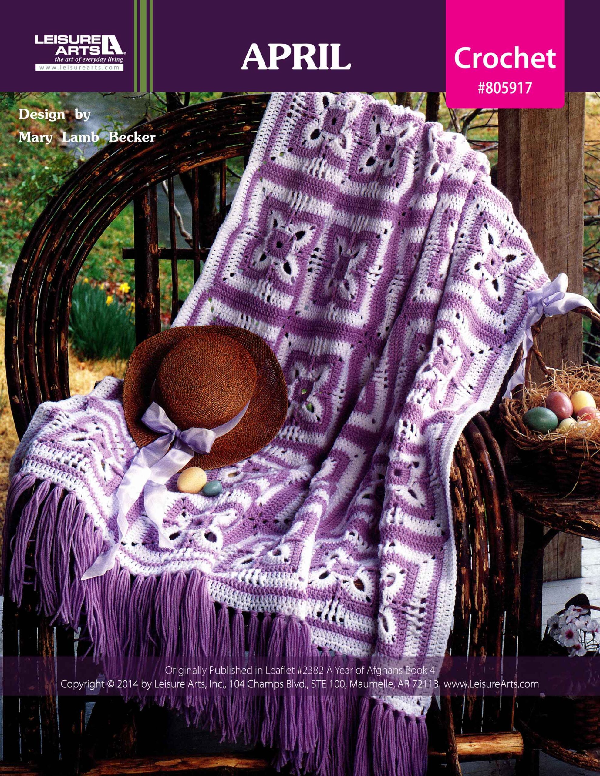 Leisure Arts A Year of Afghans Book 4 April Crochet ePattern