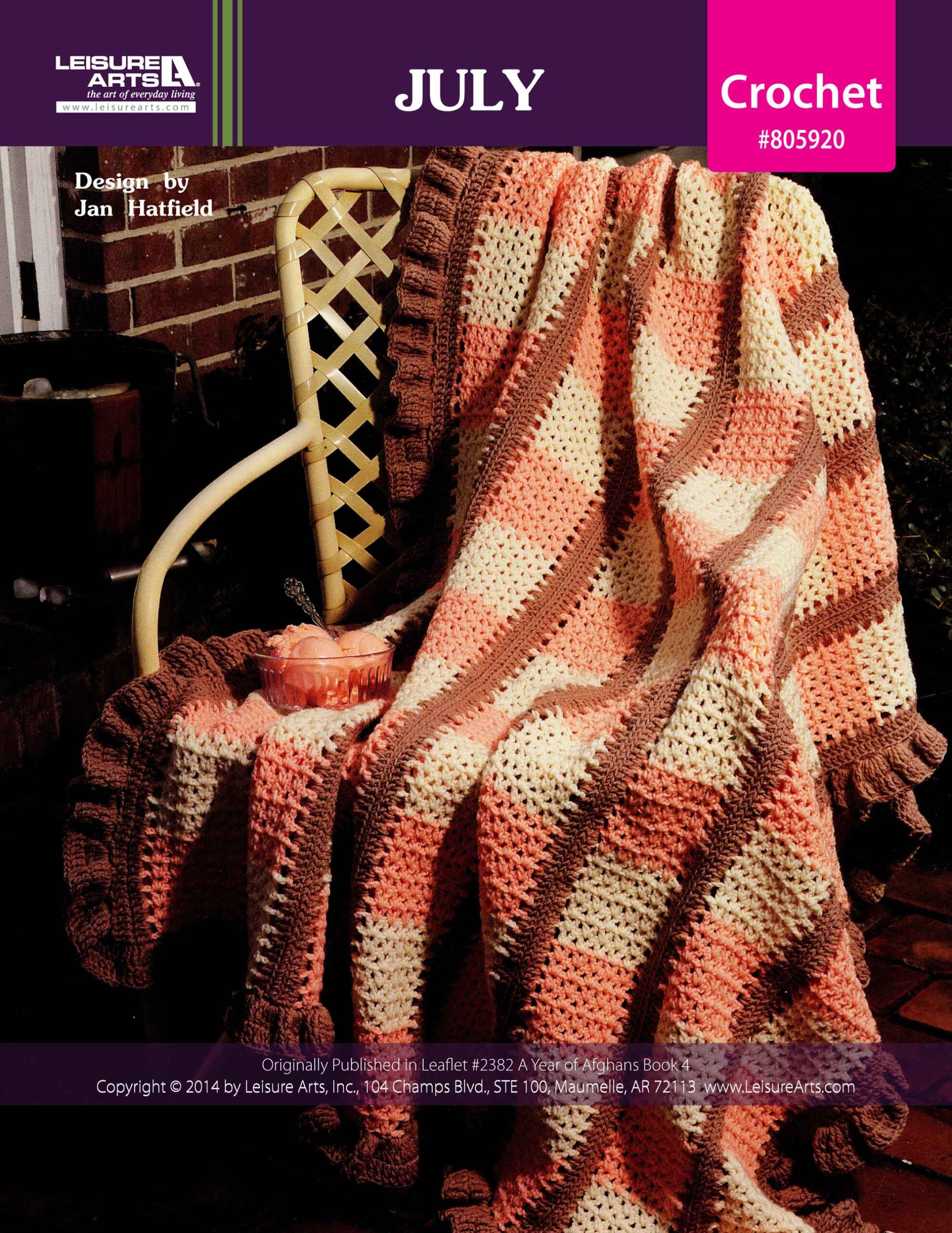 Leisure Arts A Year of Afghans Book 4 July Crochet ePattern