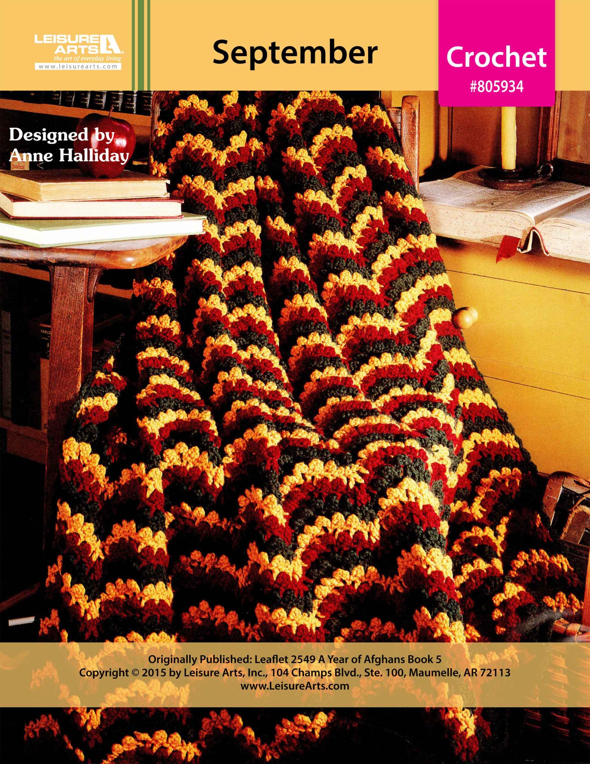Leisure Arts A Year of Afghans Book 5 September Crochet ePattern