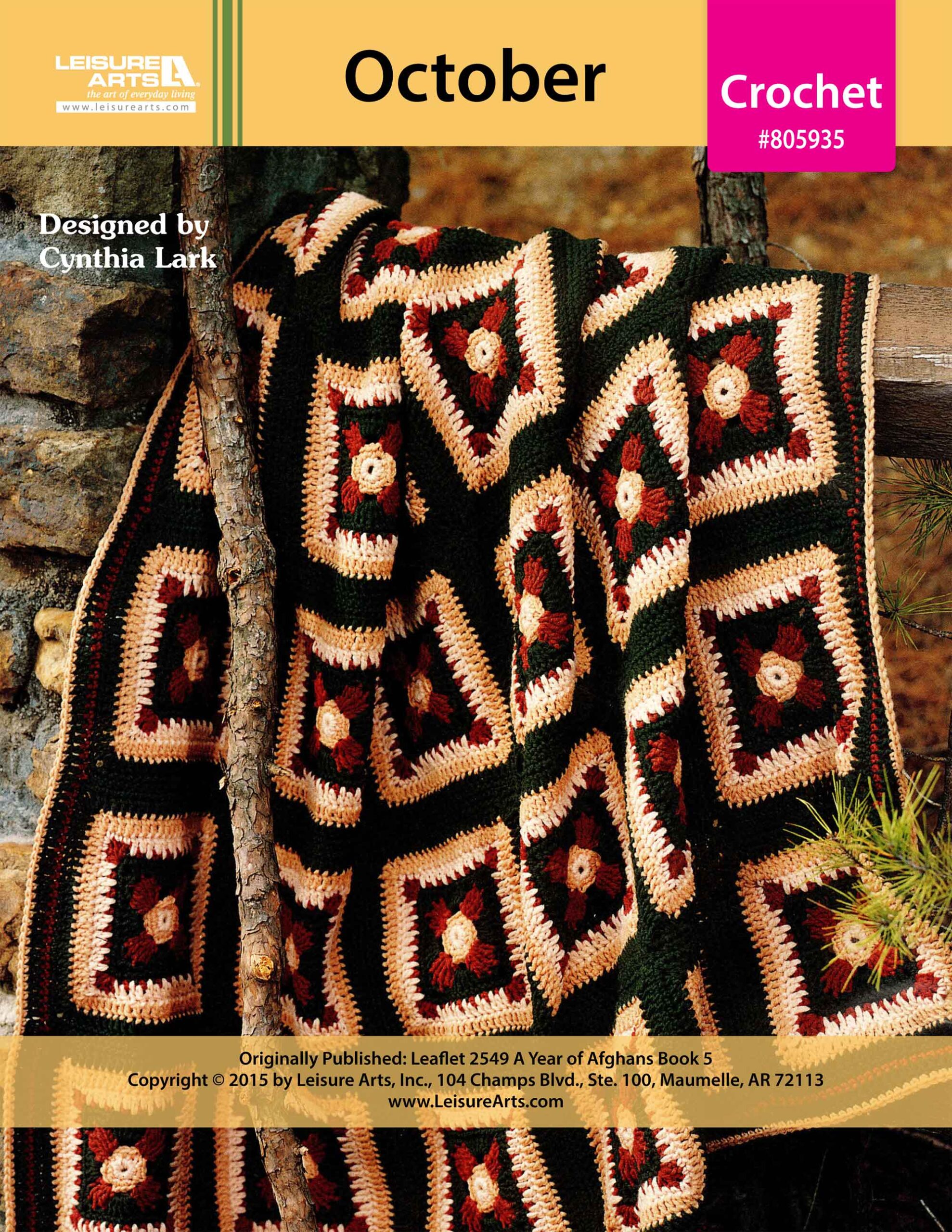 Leisure Arts A Year of Afghans Book 5 October Crochet ePattern
