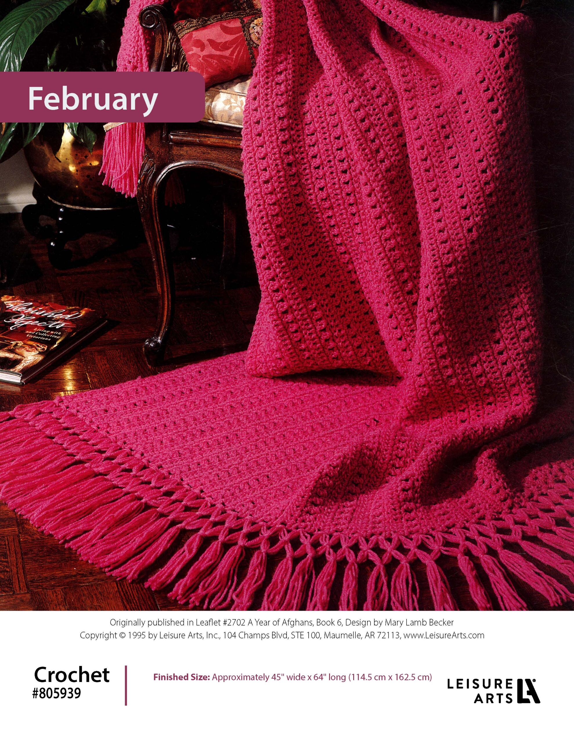 Leisure Arts A Year of Afghans Book 6 February ePattern