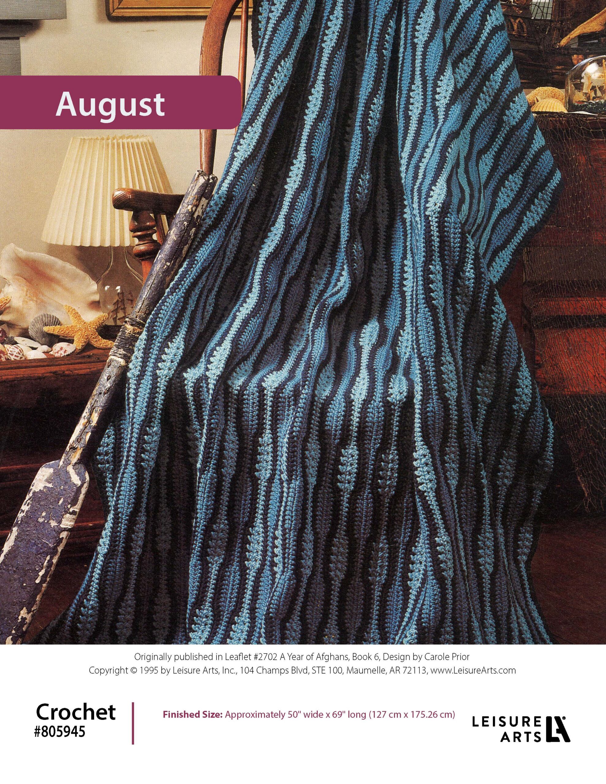 Leisure Arts A Year of Afghans Book 6 August ePattern