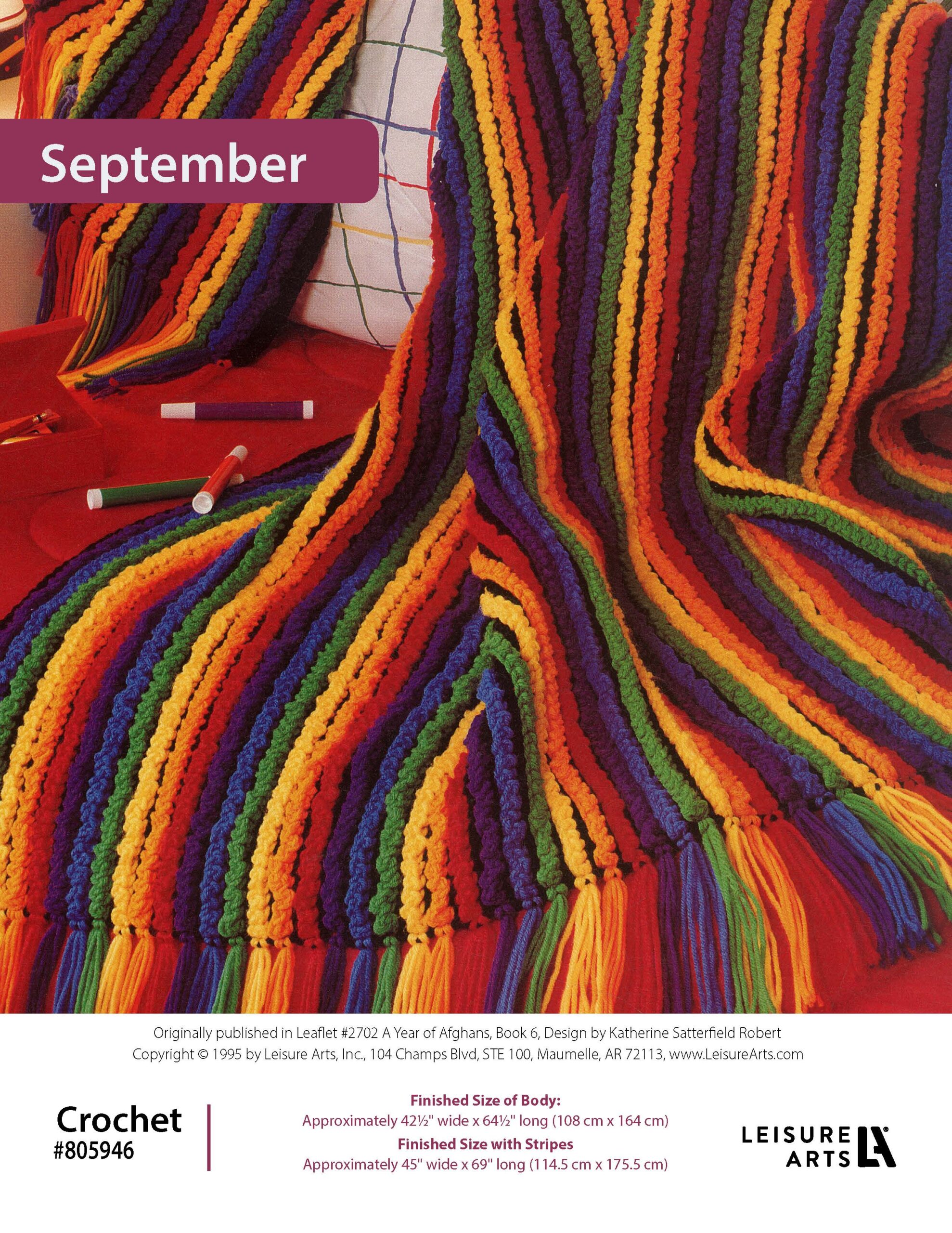 Leisure Arts A Year of Afghans Book 6 September ePattern