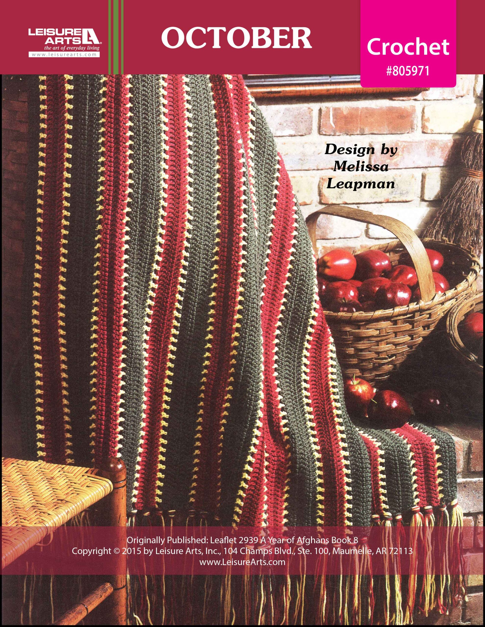 Leisure Arts A Year of Afghans Book 8 October Crochet ePattern