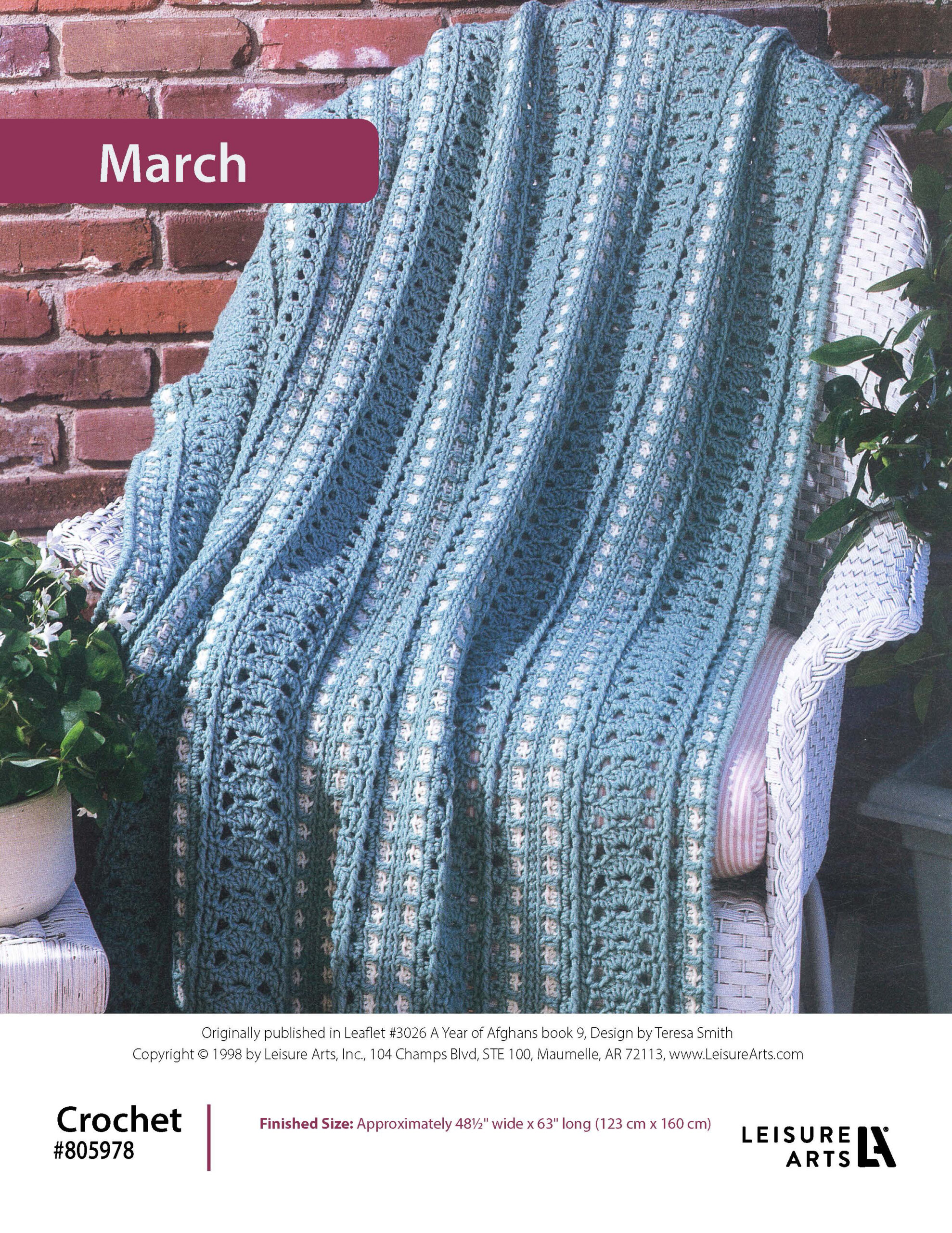 Leisure Arts A Year of Afghans Book 9 March Crochet ePattern