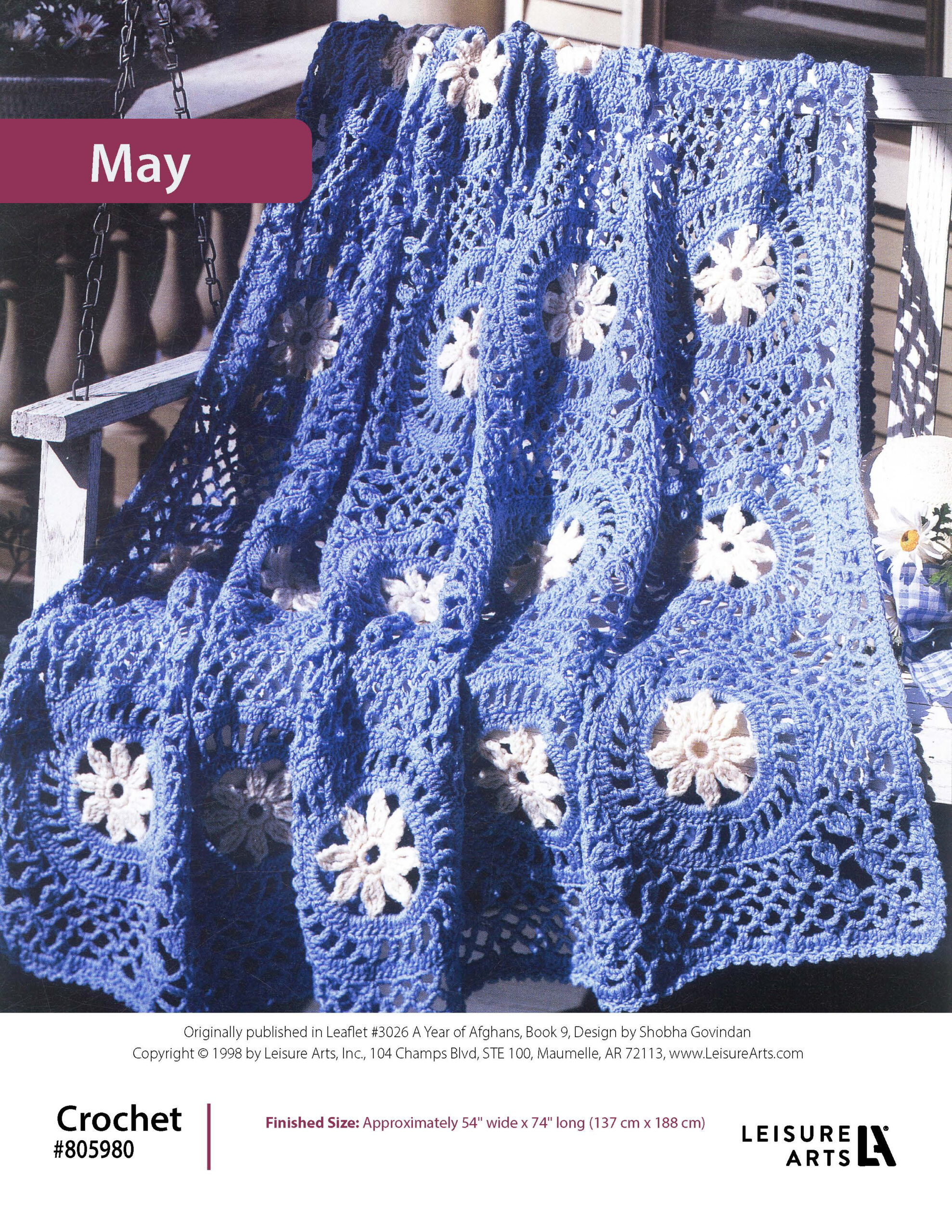 Leisure Arts A Year of Afghans Book 9 May Crochet ePattern