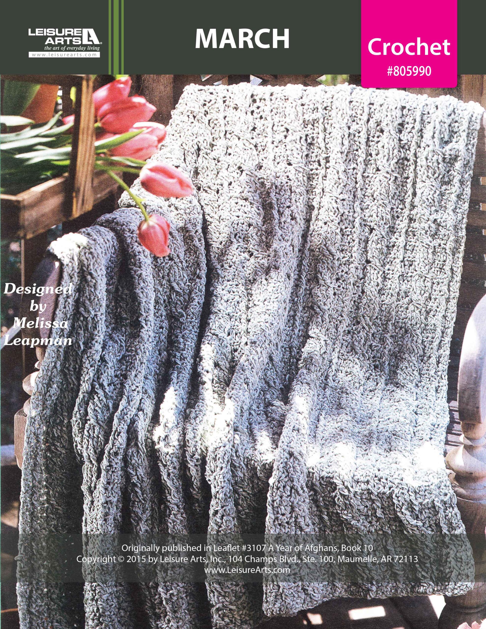 Leisure Arts A Year of Afghans Book 10 March Crochet ePattern