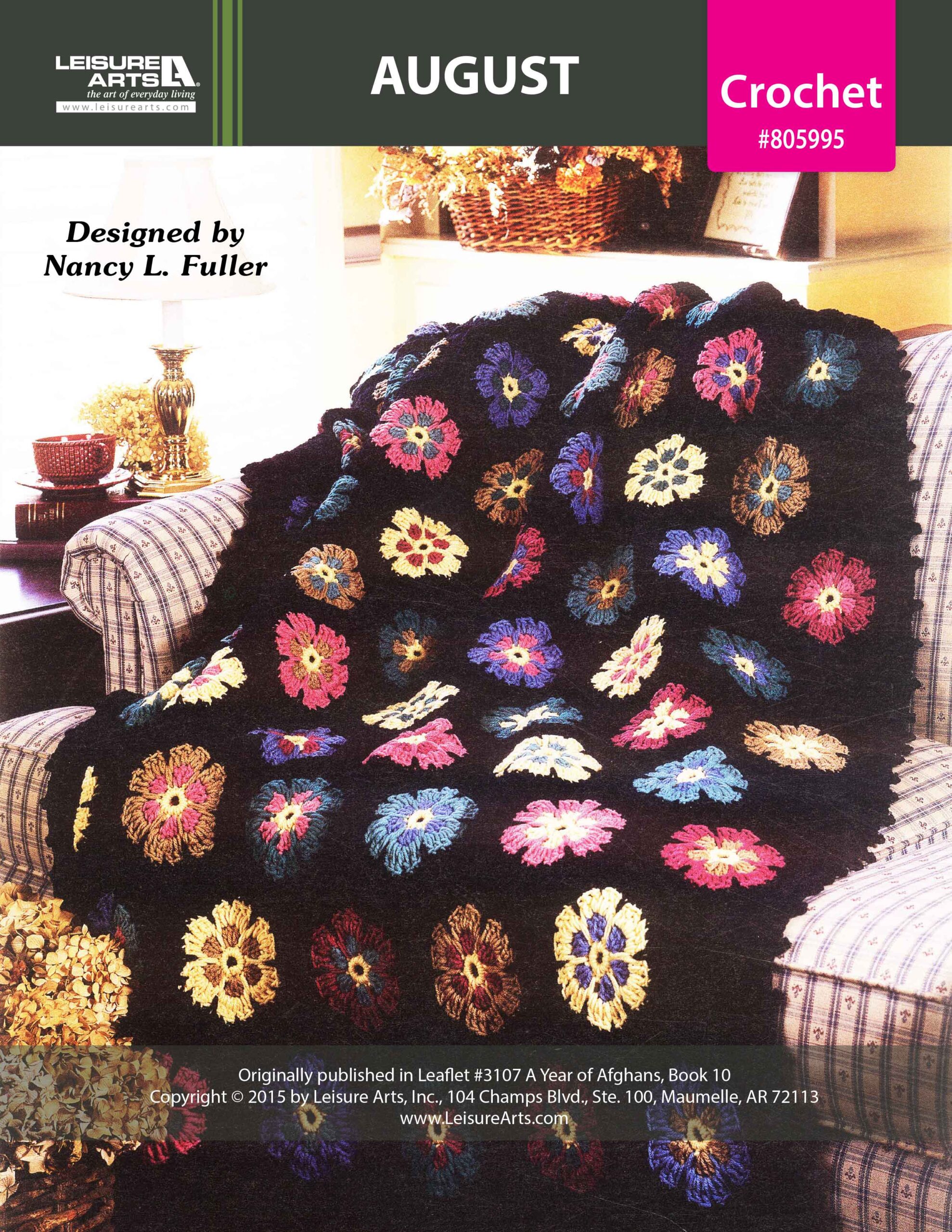 Leisure Arts A Year of Afghans Book 10 August Crochet ePattern