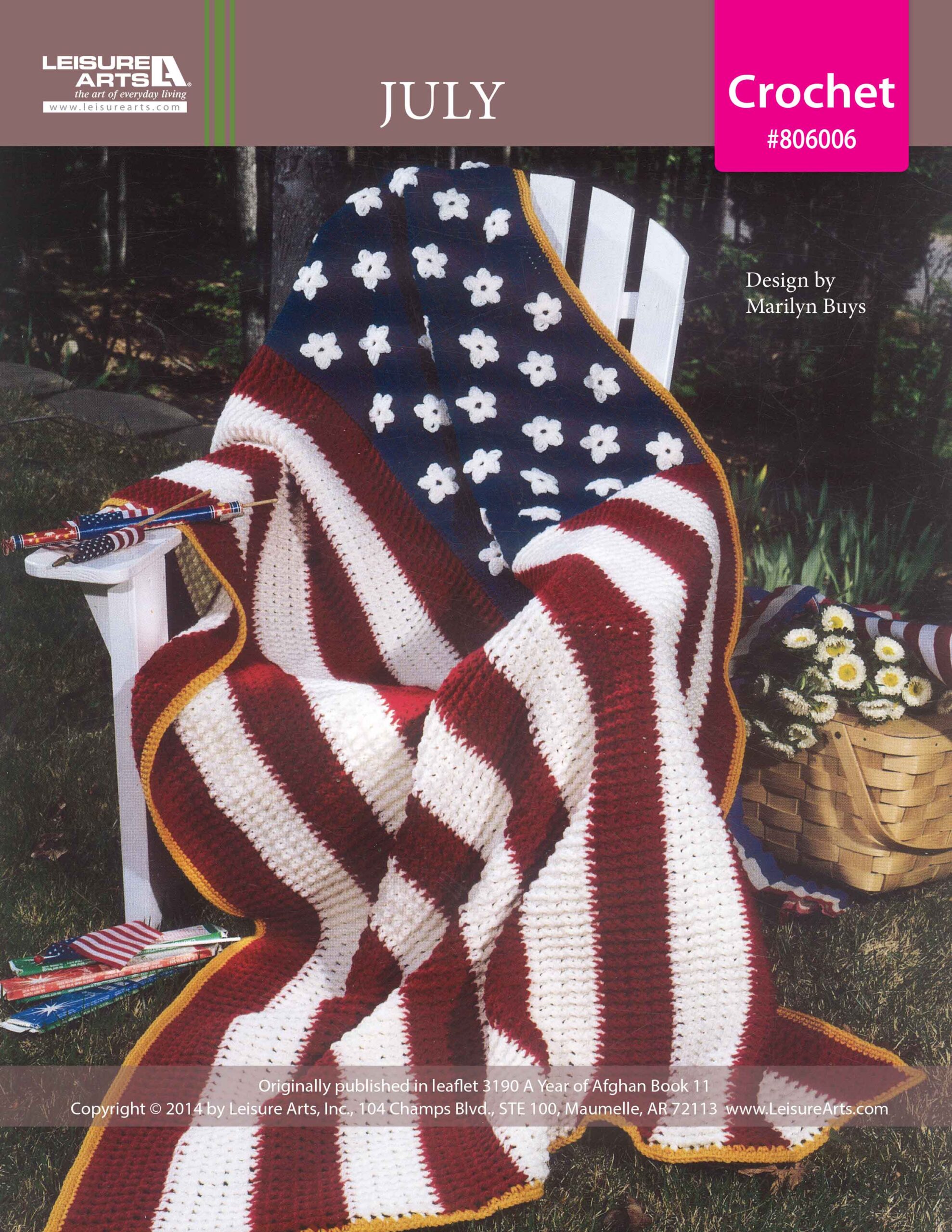 Leisure Arts A Year of Afghans Book 11 July Crochet ePattern