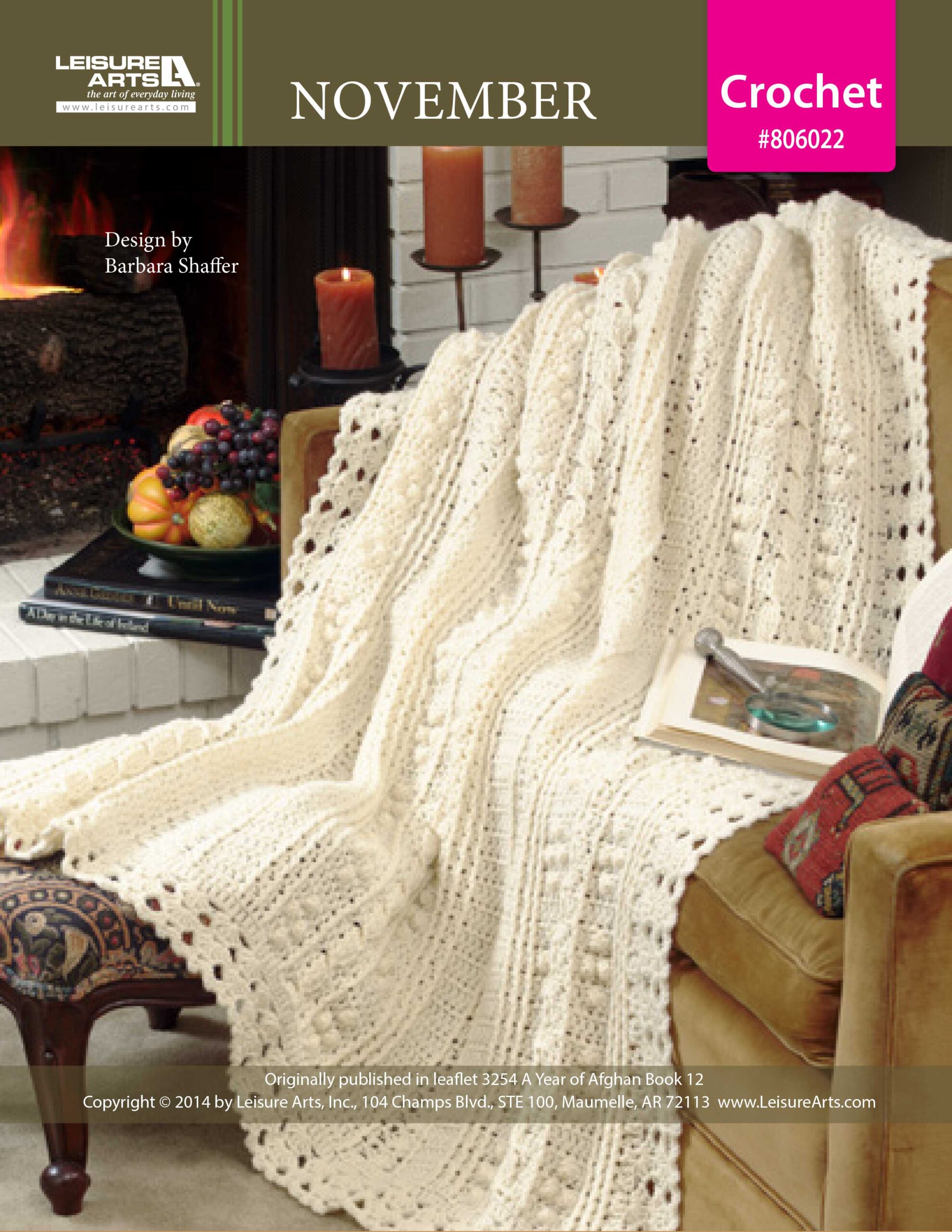 Leisure Arts A Year of Afghans Book 12 November Crochet ePattern