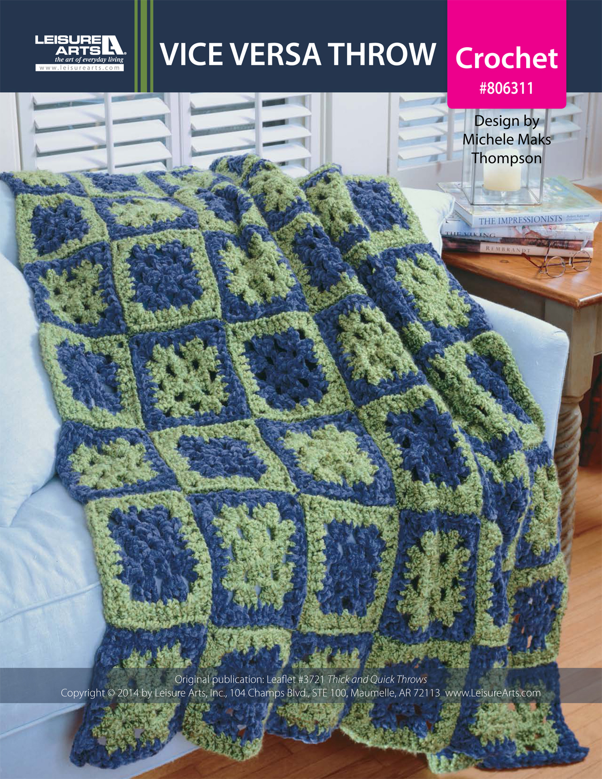 Leisure Arts Thick Quick Throws Vice Versa Crochet ePattern