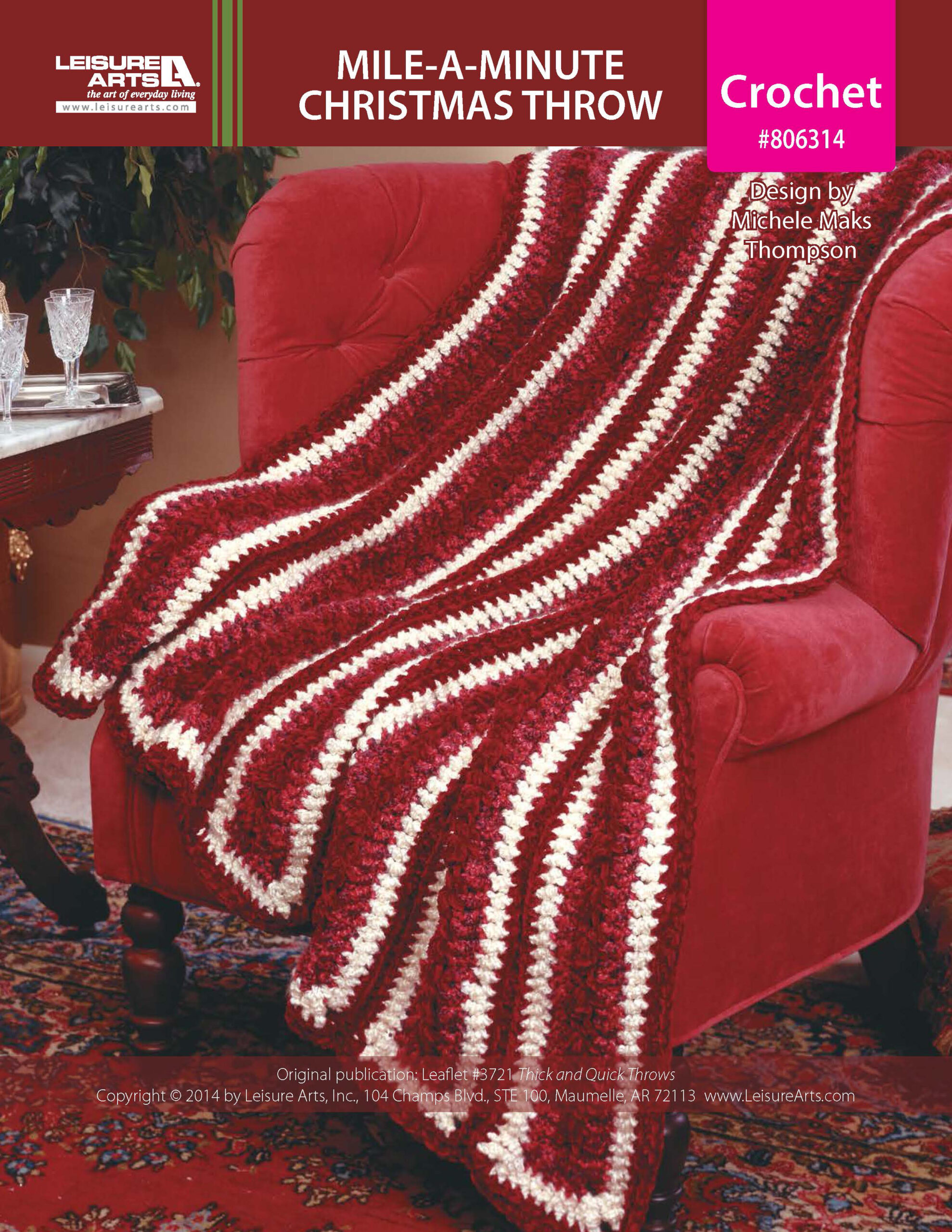 Leisure Arts Thick Quick Throws Mile A Minute Christmas Crochet ePattern