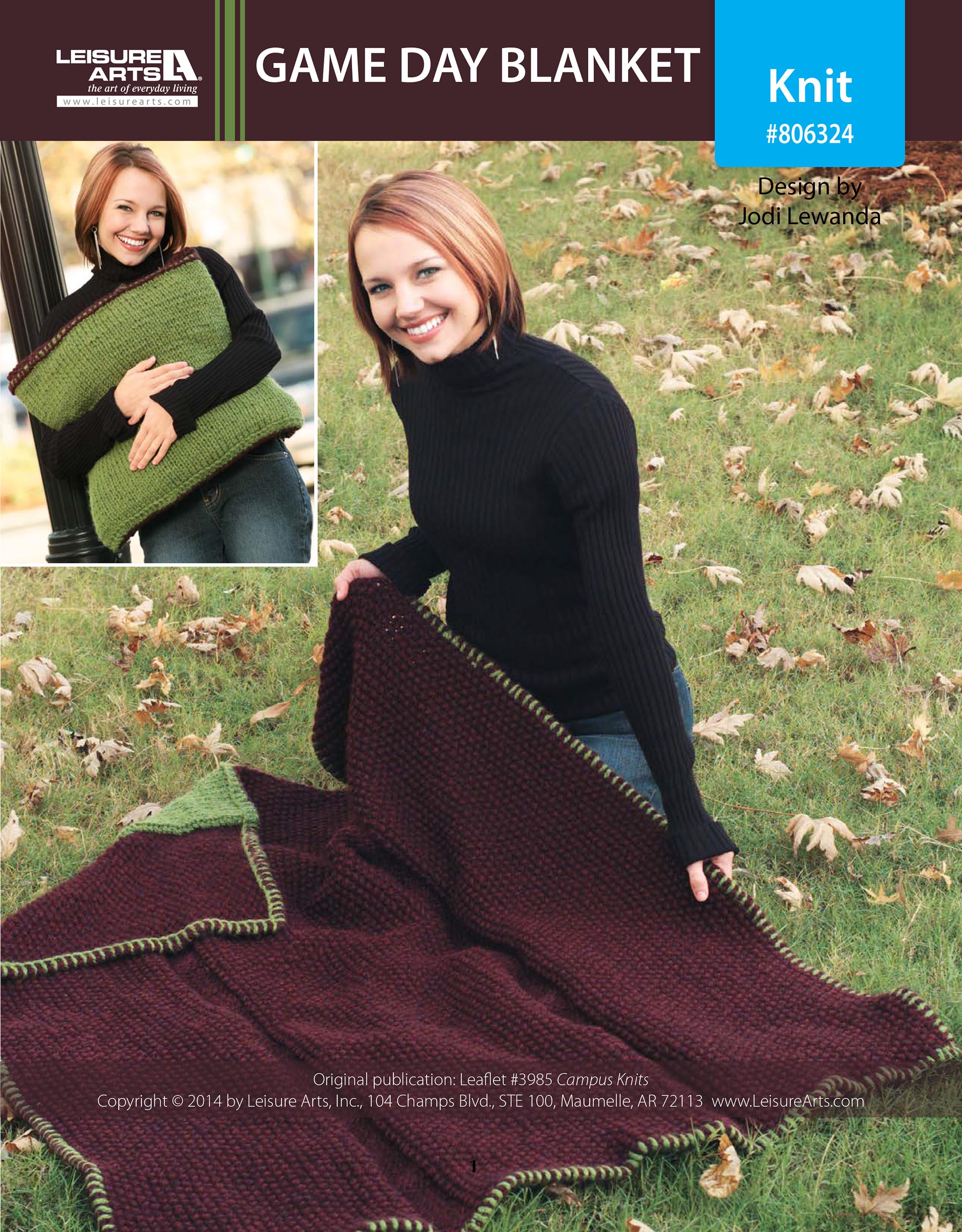 Leisure Arts Game Day Blanket Knit ePattern