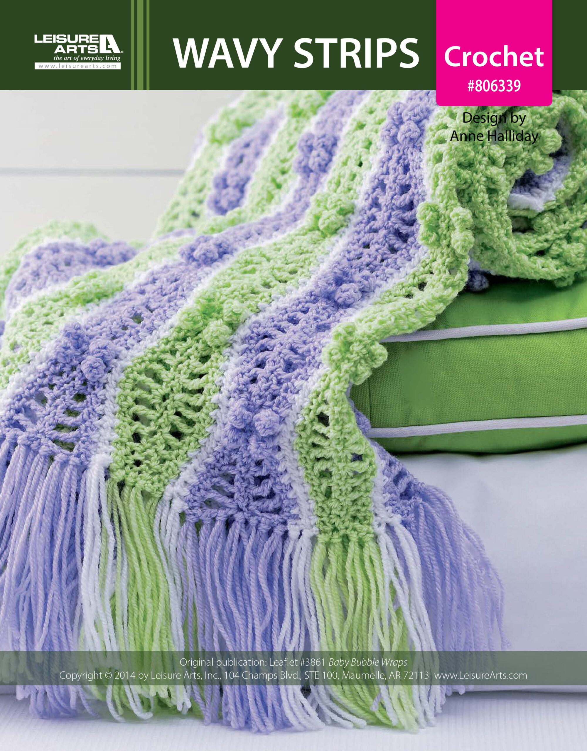 Leisure Arts Baby Bubble Wraps Wavy Strips Crochet ePattern