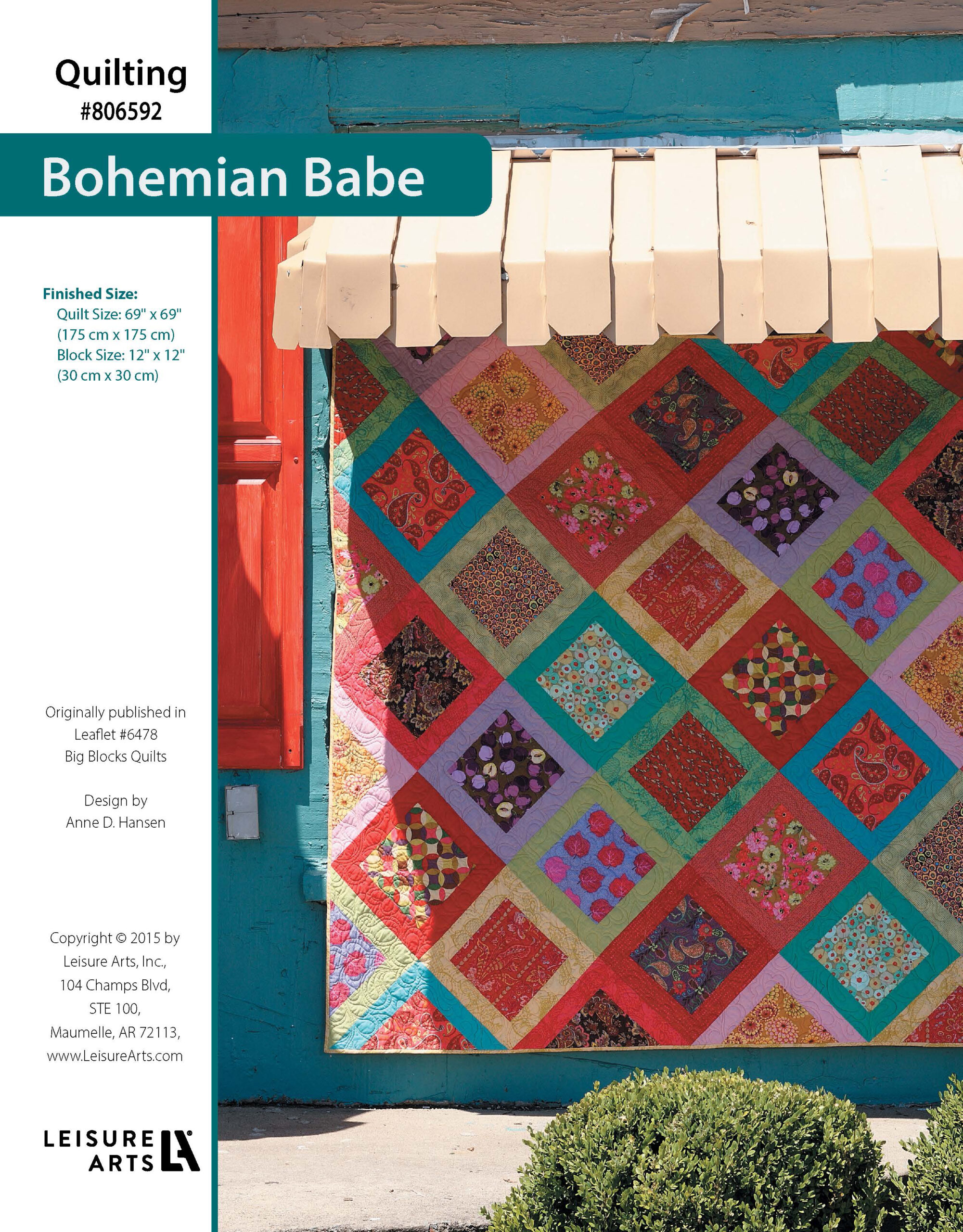 Leisure Arts Big Block Quilts Bohemian Babe ePattern