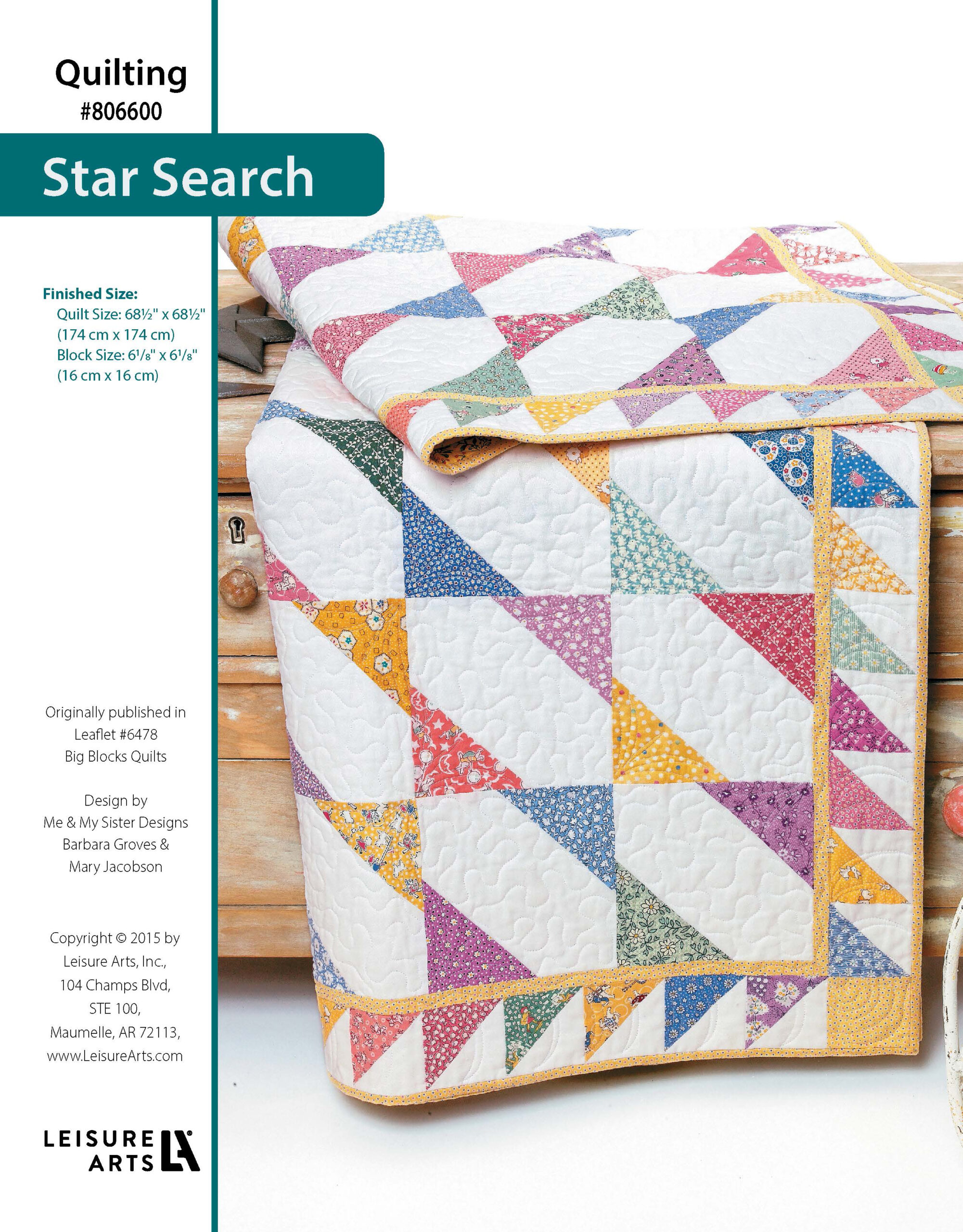 Leisure Arts Big Block Quilts Star Search ePattern